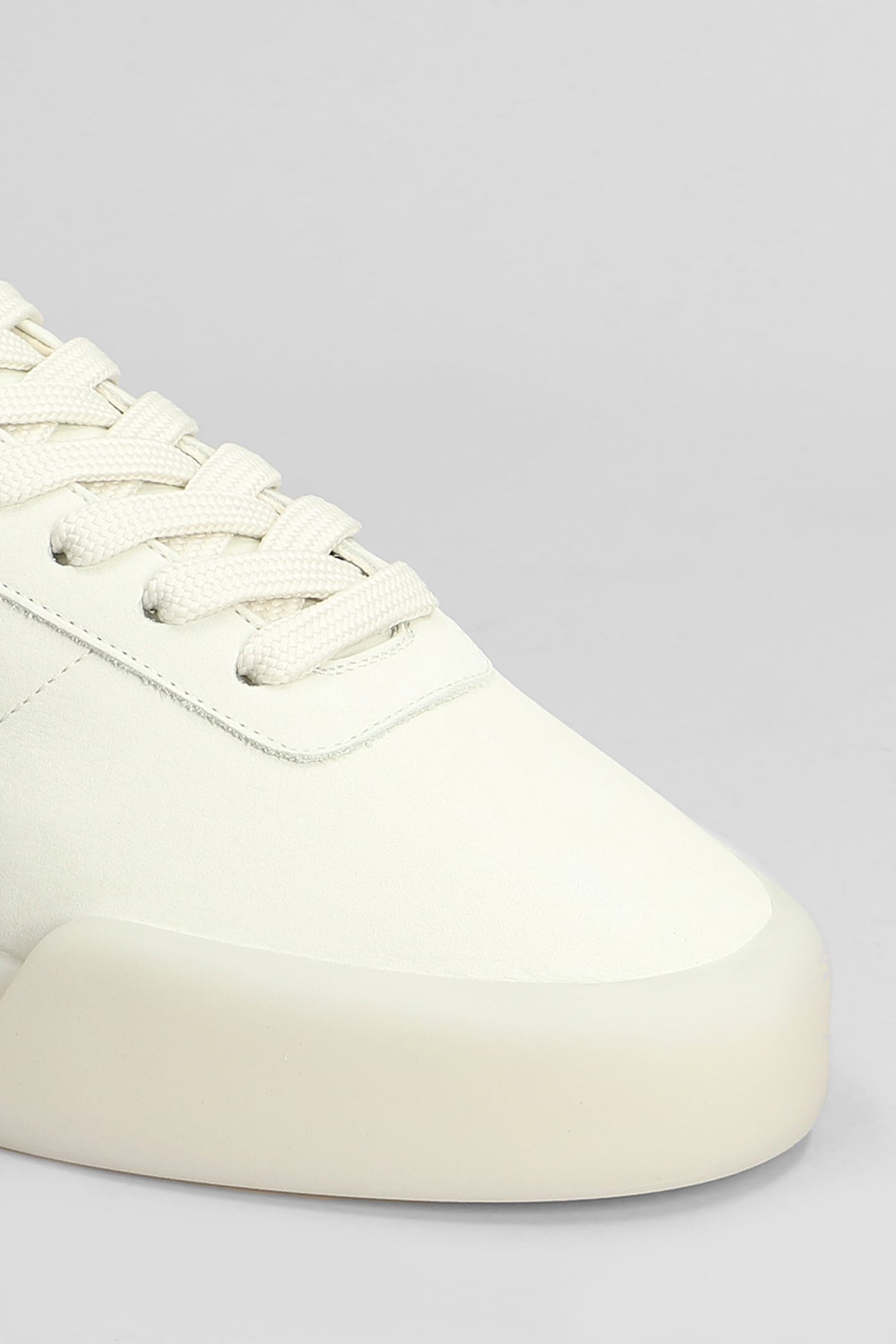 Fear Of God Man Sneakers Ivory Size 7 Leather In Metallic