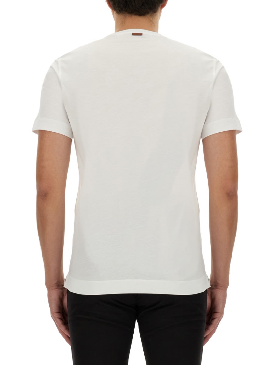 Shop Zegna T-shirt With Logo In White