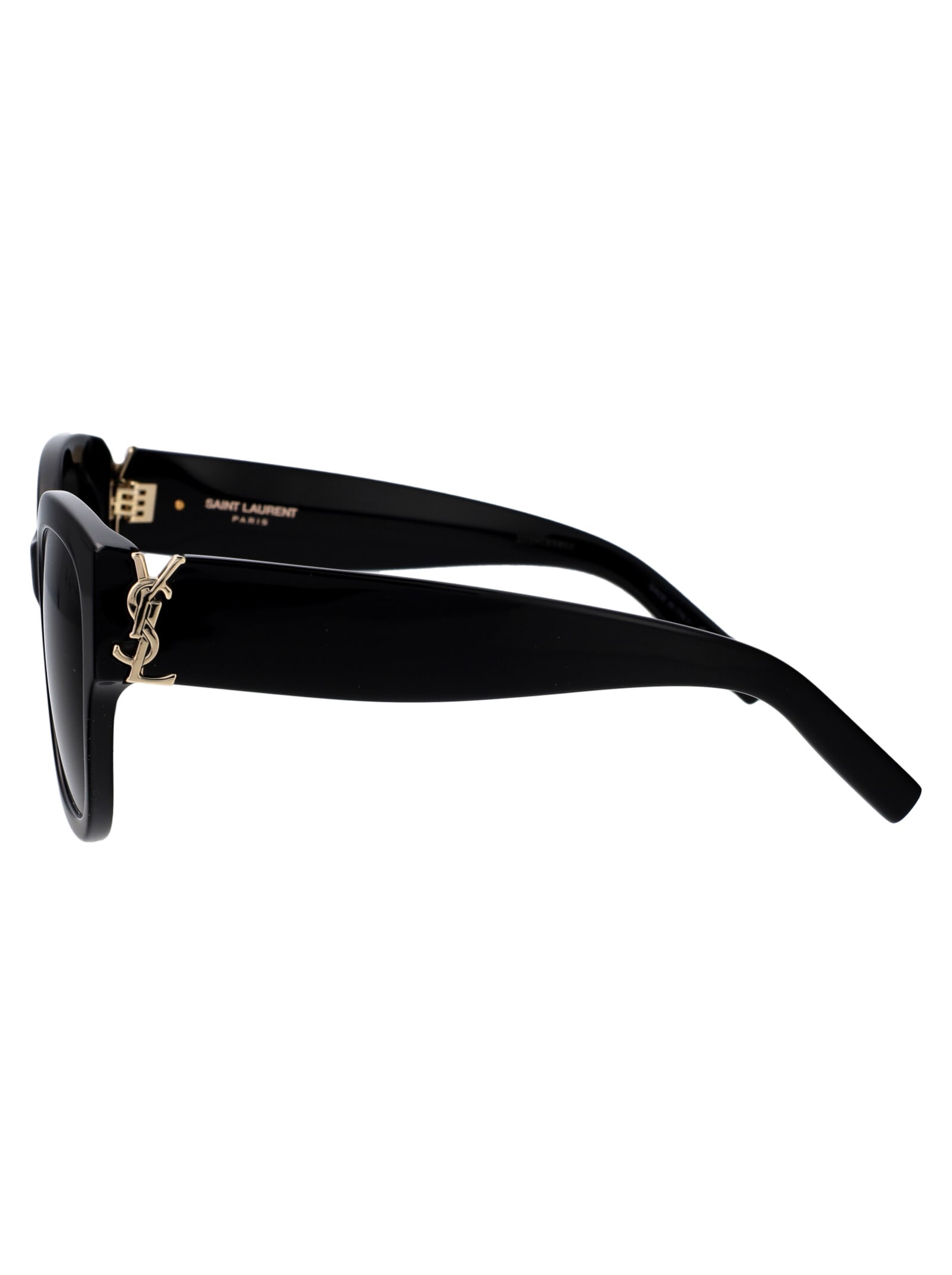 Saint Laurent Sl M95/f Sunglasses In 001 Black Black Grey
