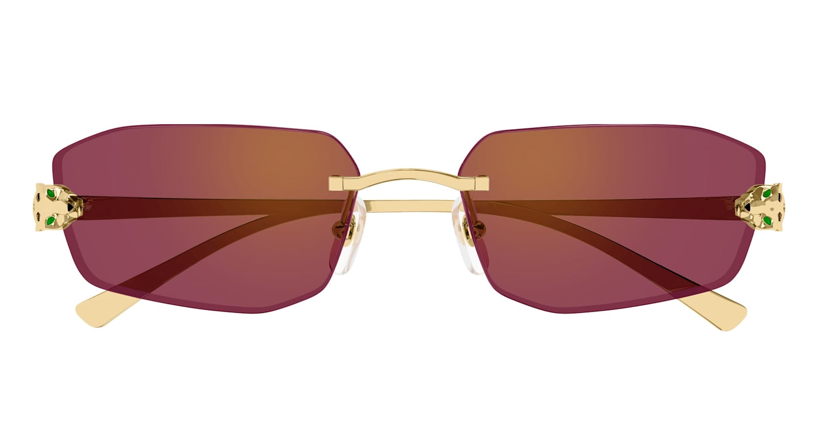 Cartier Ct0474s Panthère De Sunglasses In Gold