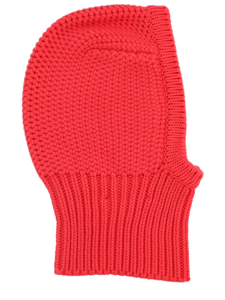 Ymc You Must Create Rick-rack Knitted Balaclava In Red