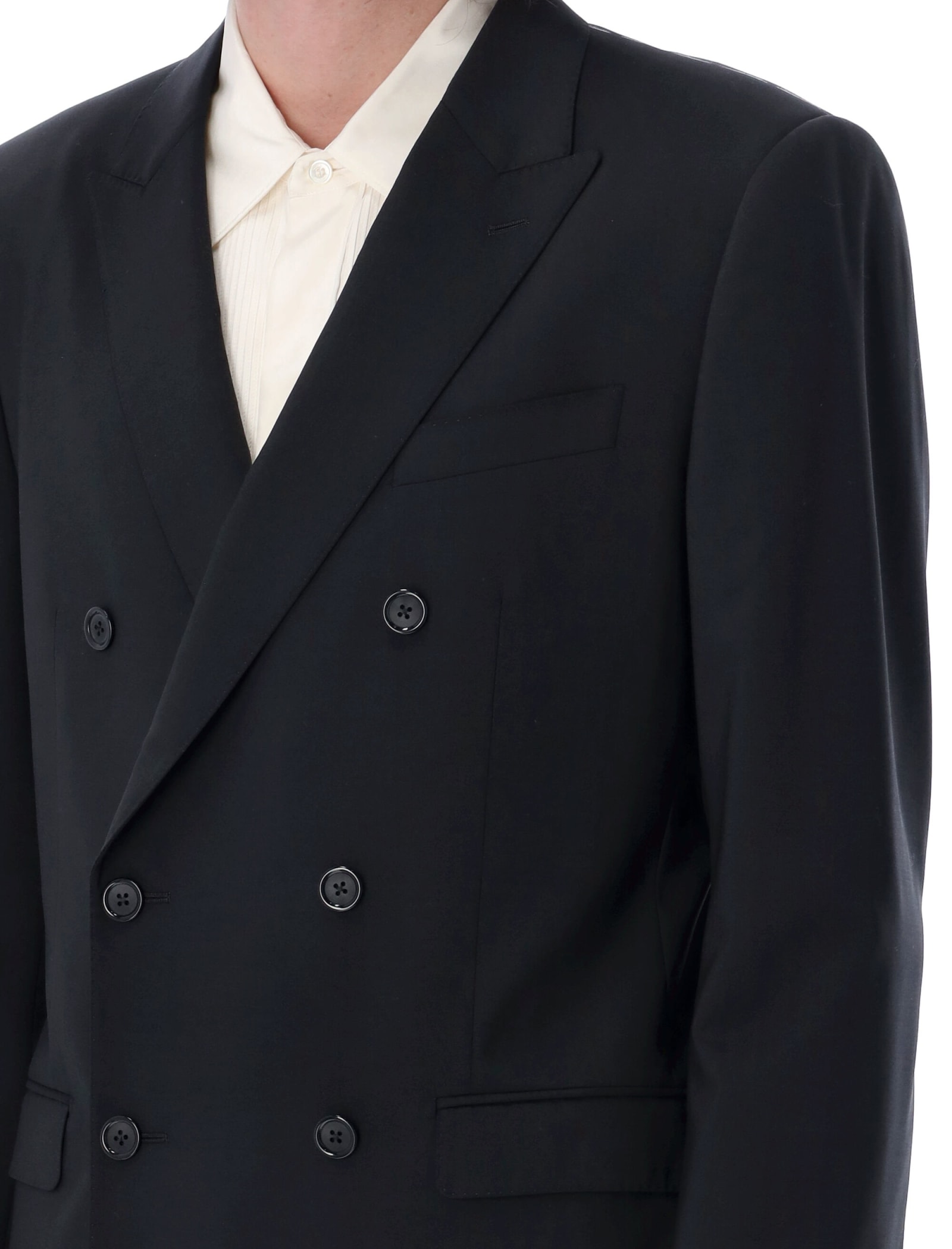 Shop Dolce & Gabbana Double-breasted Wool Martini-fit Suit