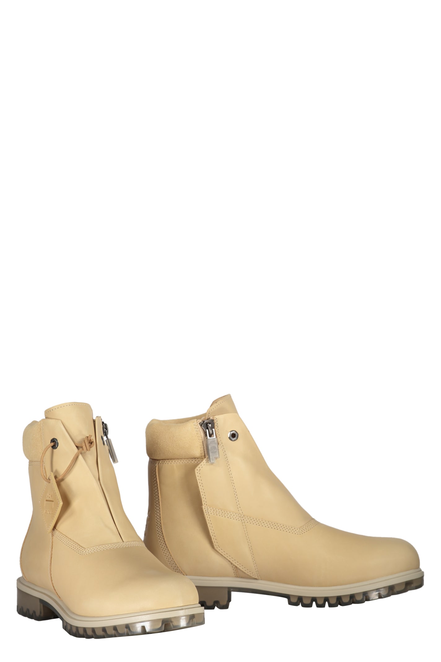 Shop A-cold-wall* Leather Boots In Sand