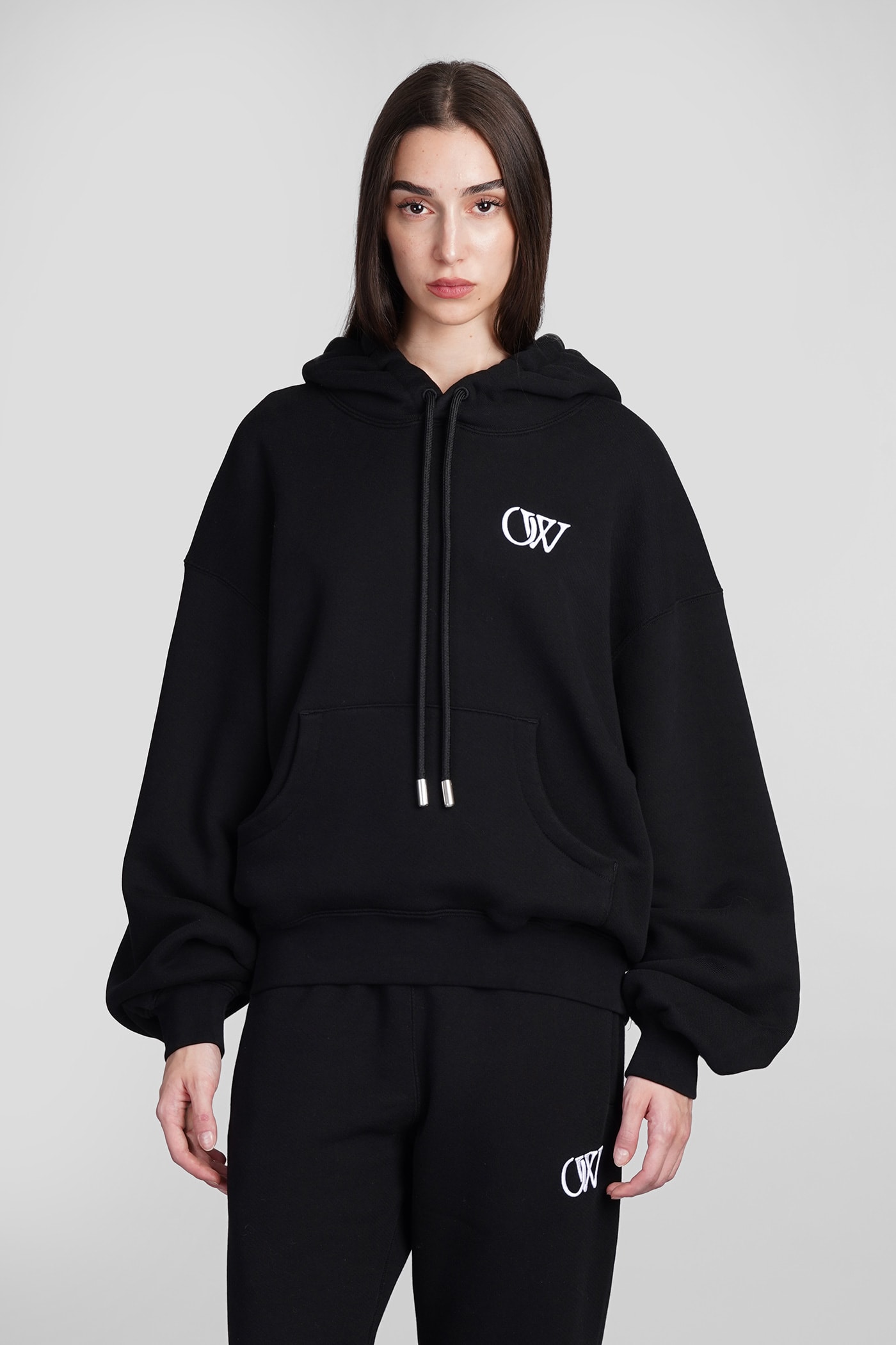 Sweatshirt In Black Cotton