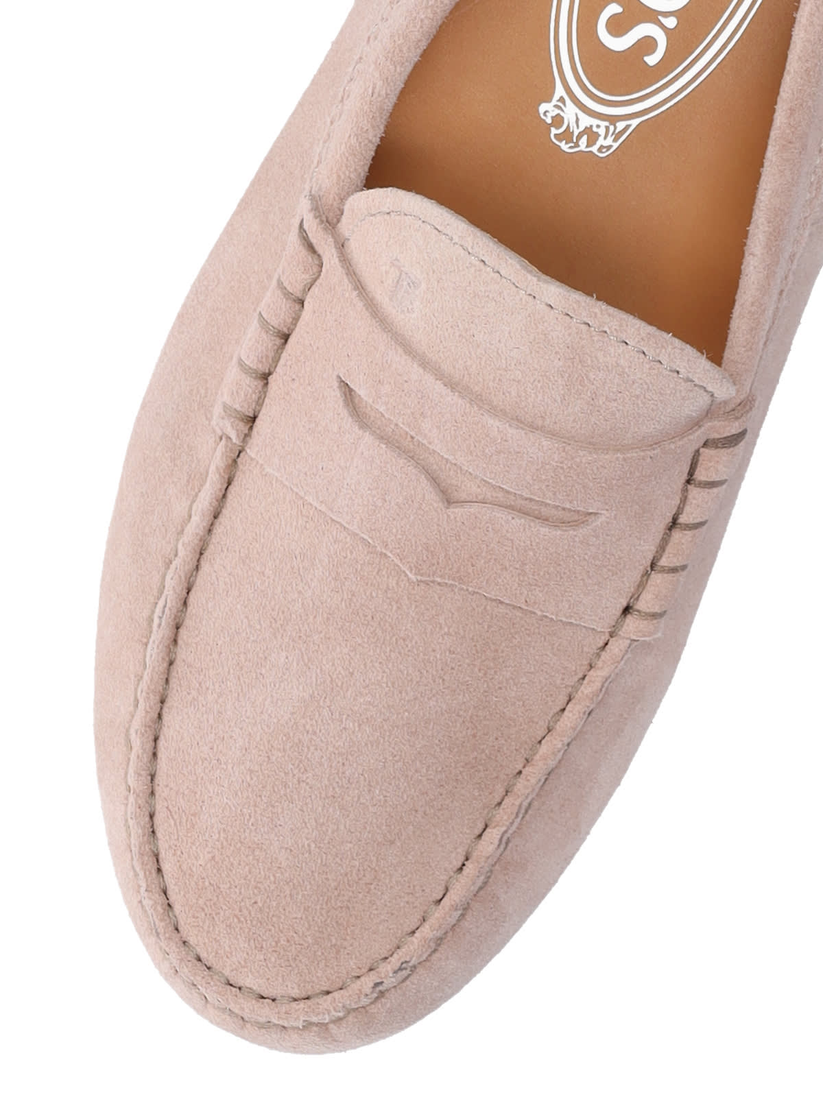 Shop Tod's Gommino Bubble Loafers In Beige