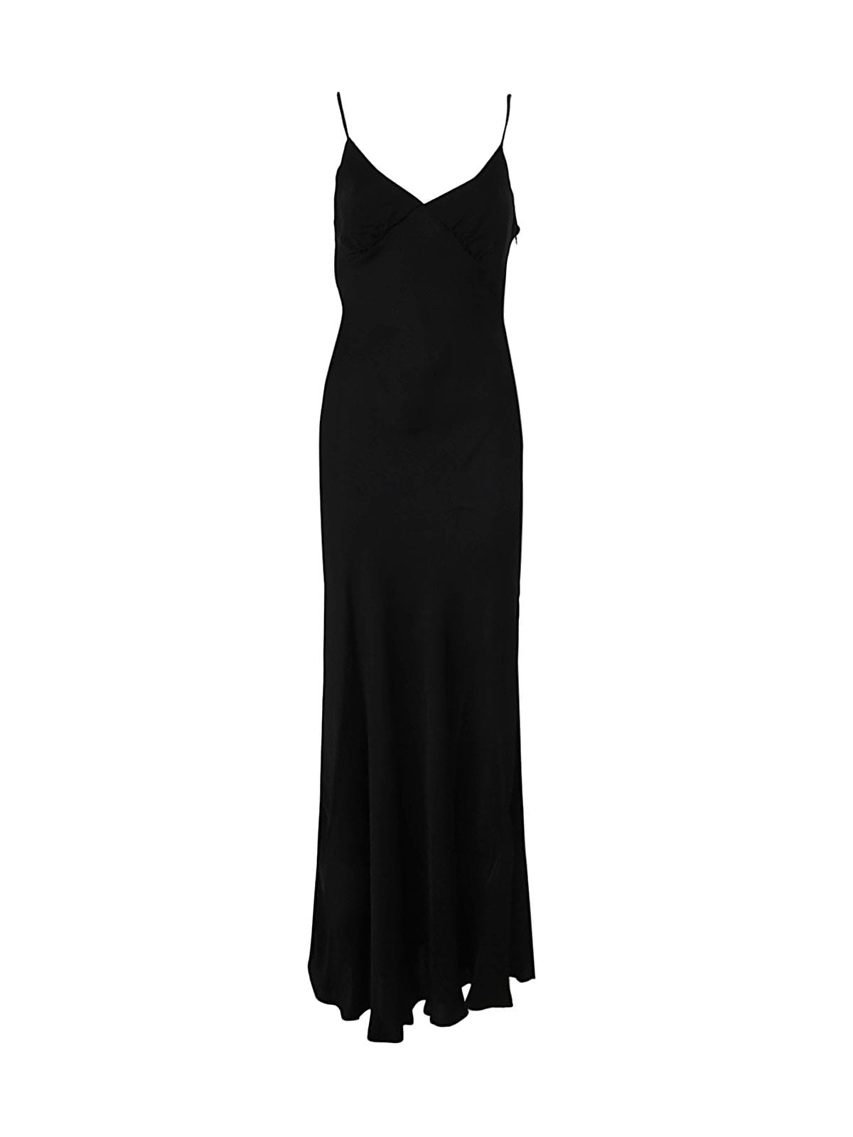 Twinset Thin Strap Long Dress In Black