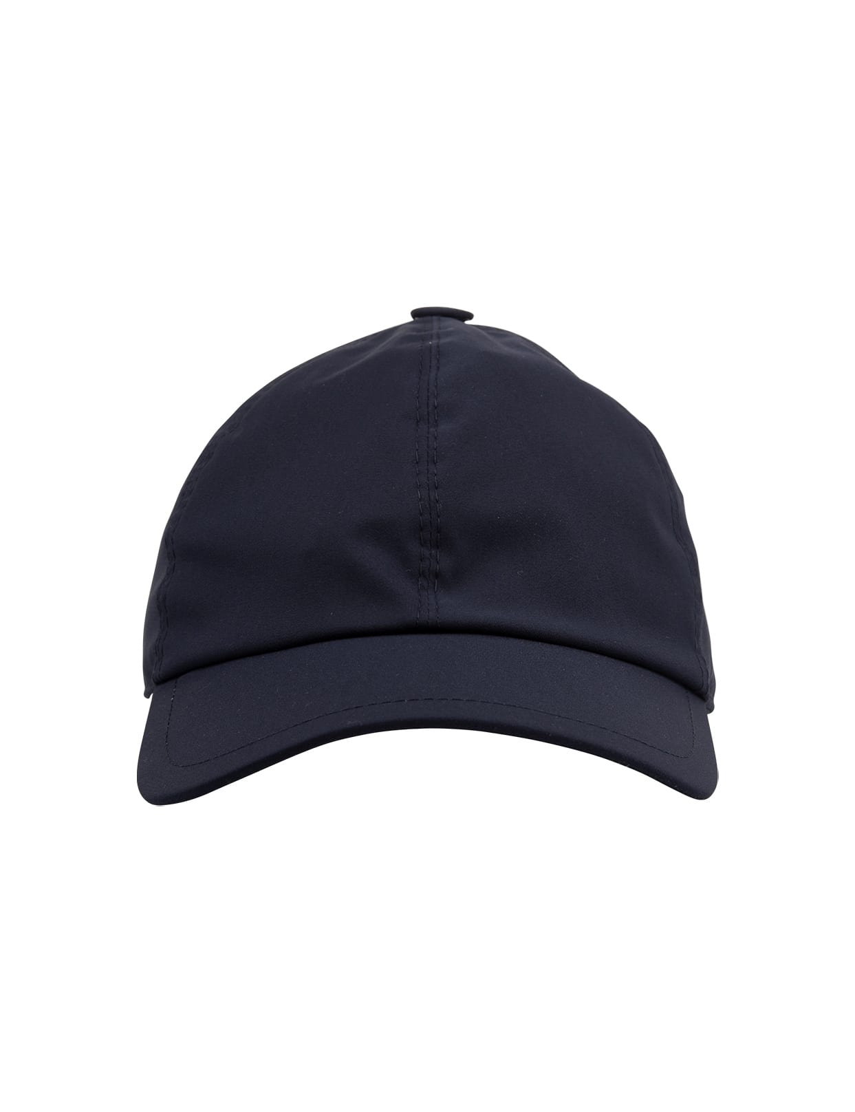 Shop Fedeli Man Navy Blue Technical Fabric Baseball Hat