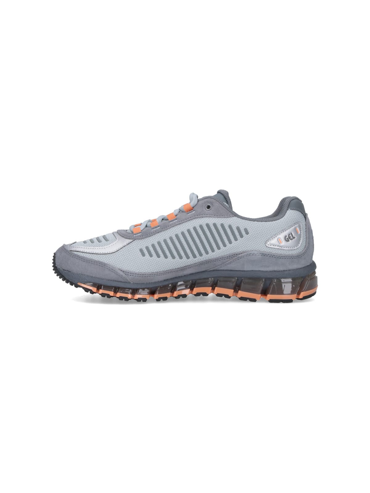 Asics Streamlined Grey Sneakers With Accent Details In Gray