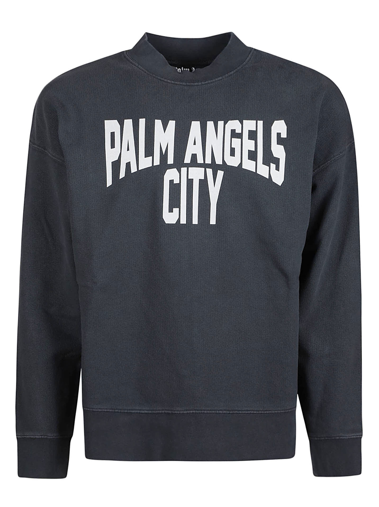 PALM ANGELS PA CITY WASHED CREWNECK SWEATSHIRT