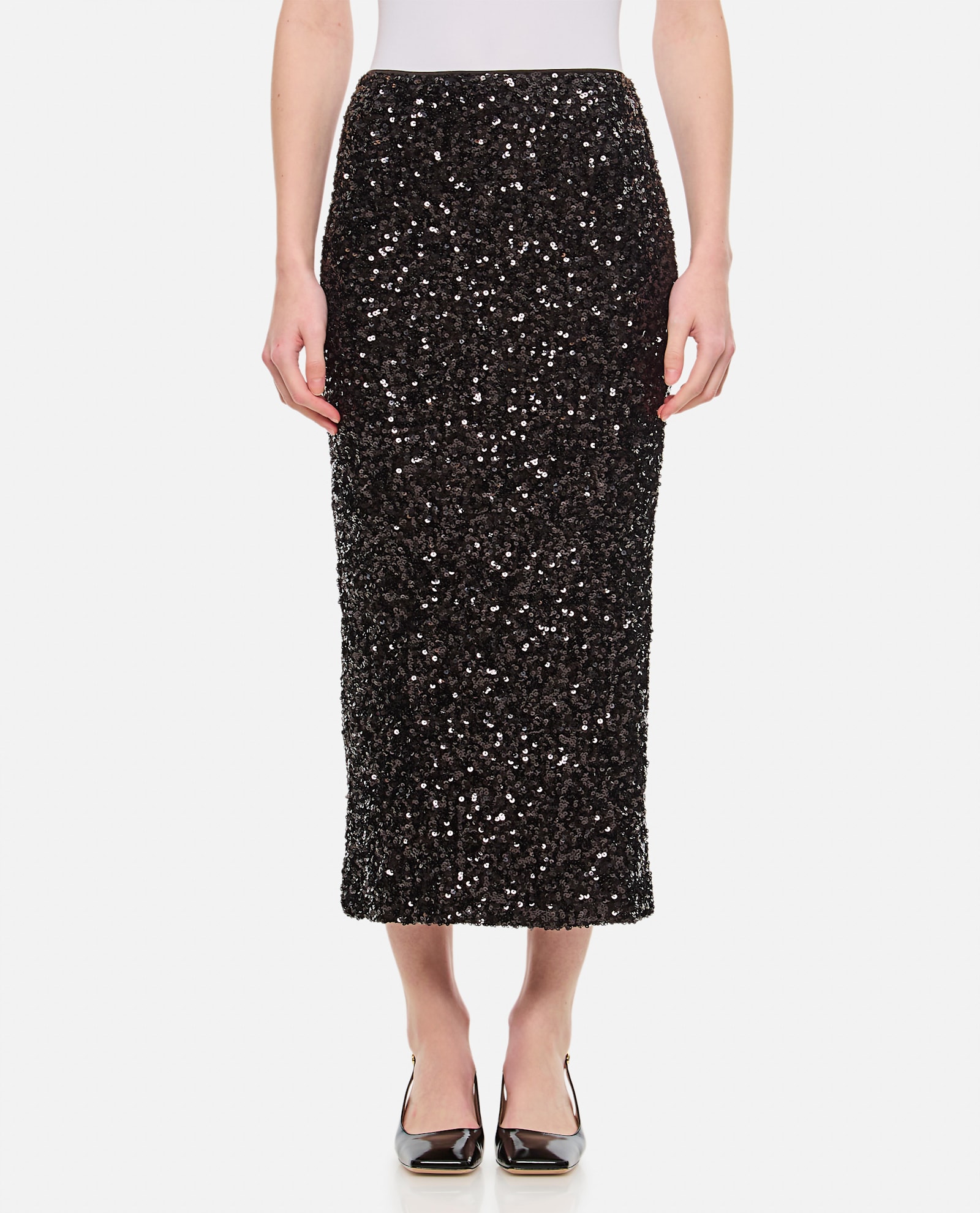 Sequin Midi Pencil Skirt