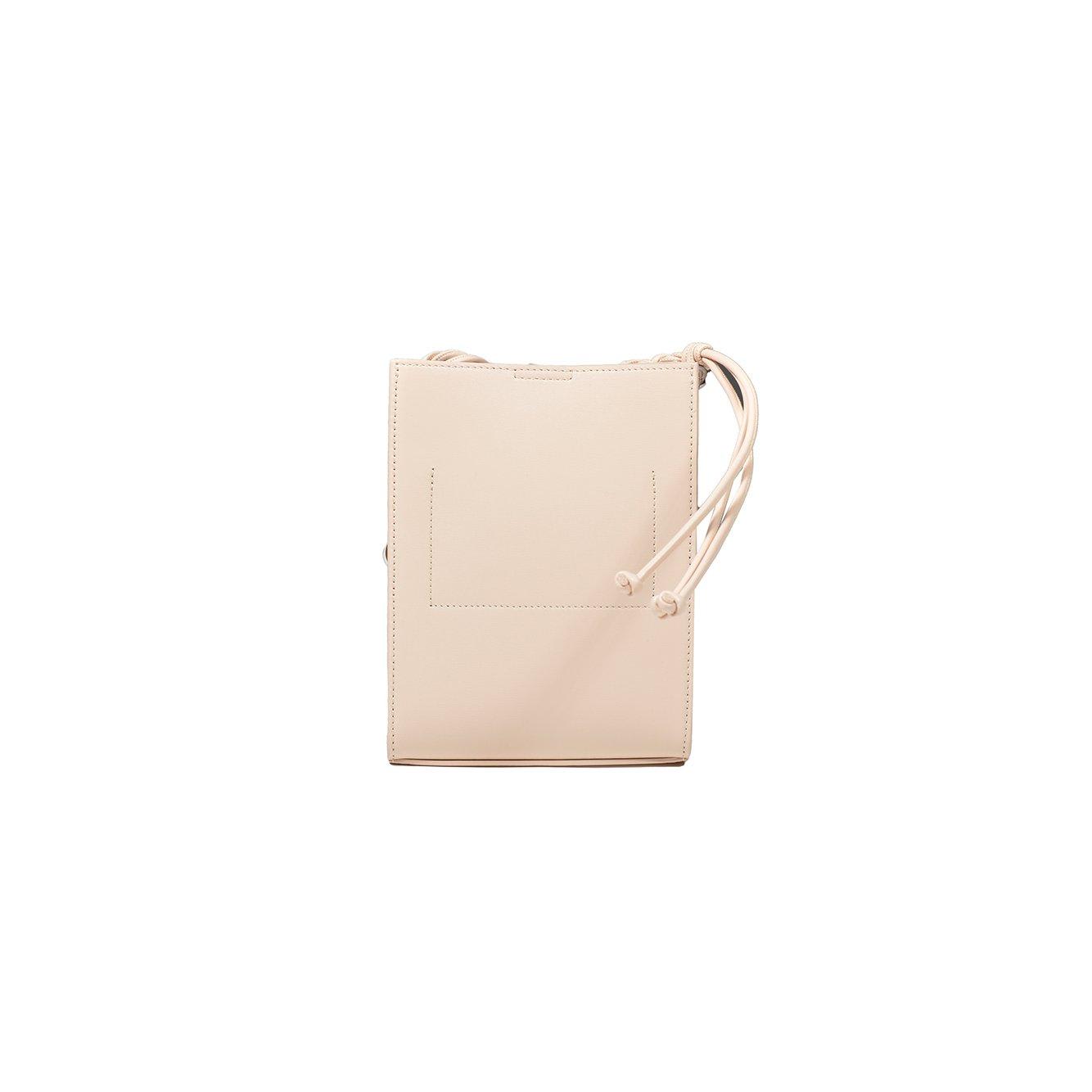 Shop Jil Sander Tangle Rings Logo-printed Crossbody Bag In Cipria