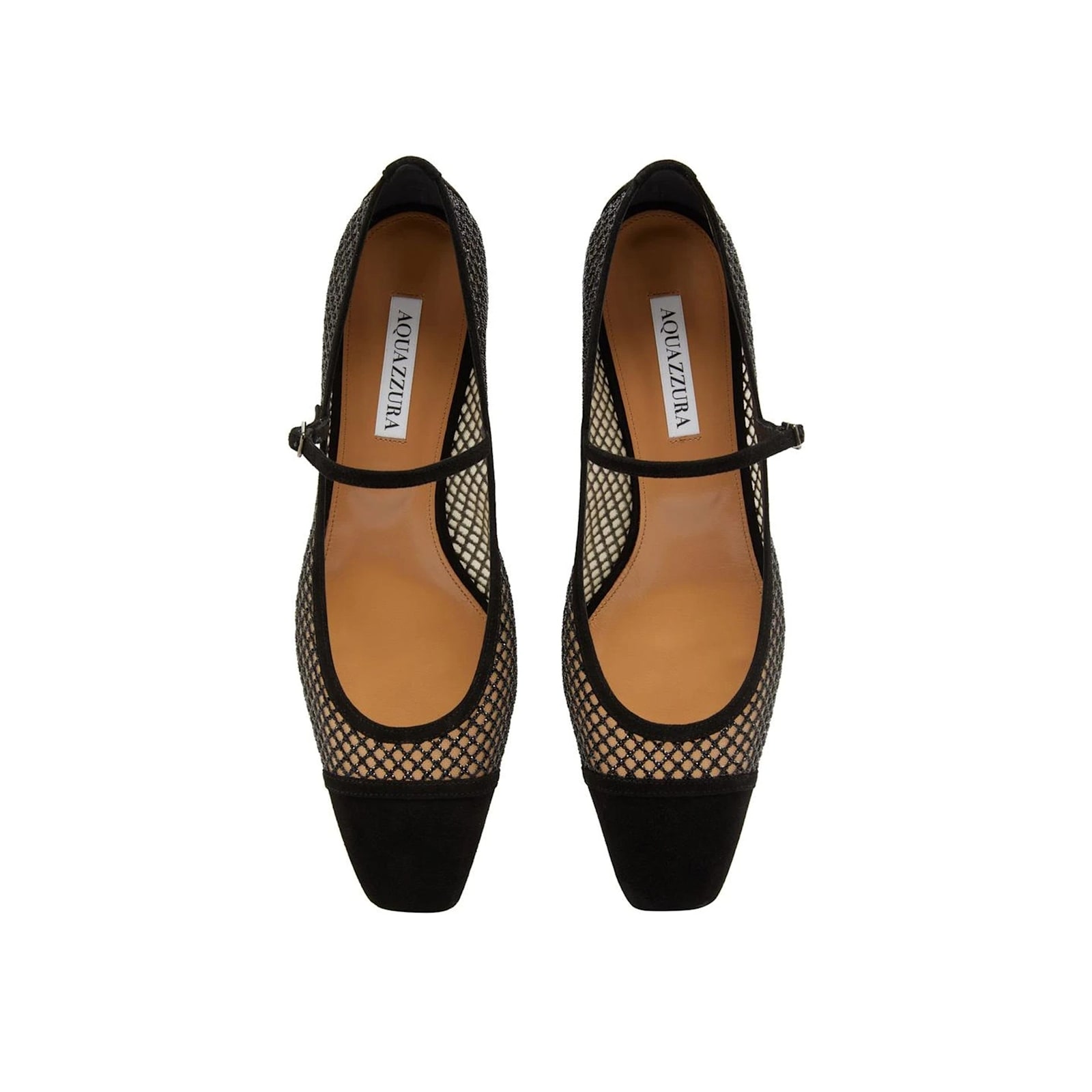 Aquazzura Mayor Crystals Mesh Pumps 35 In Black