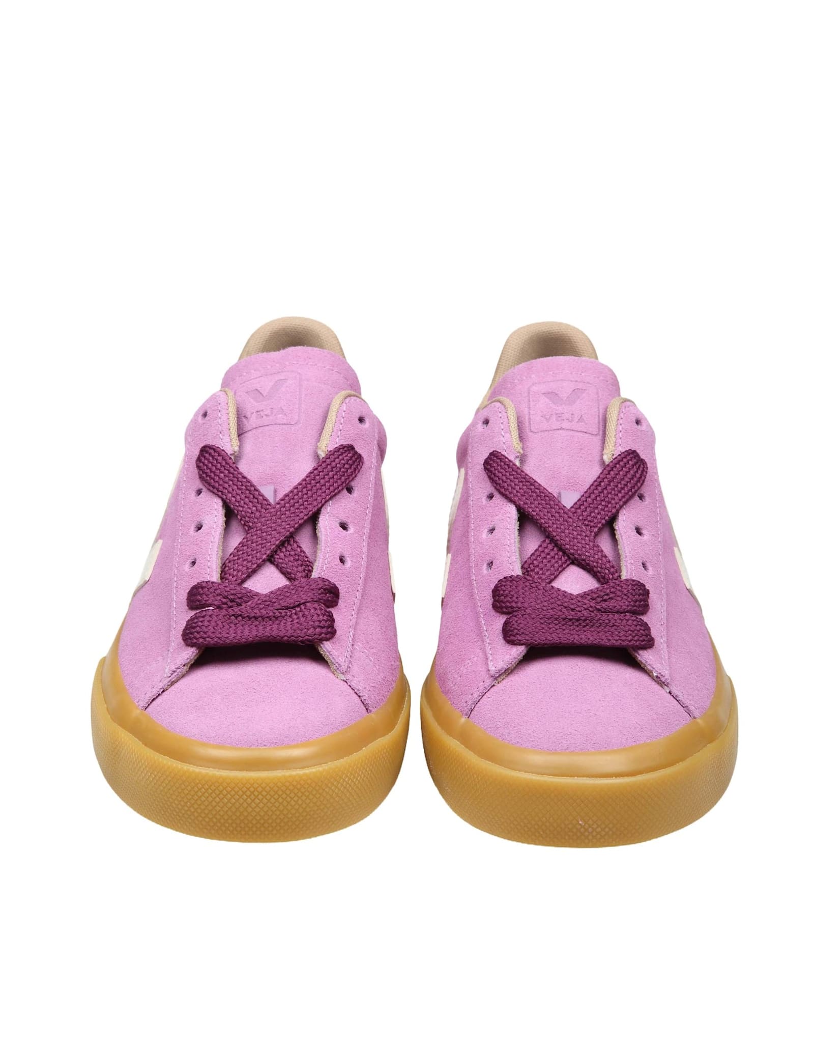 Shop Veja Campo Suede Sneakers Color Mulberry