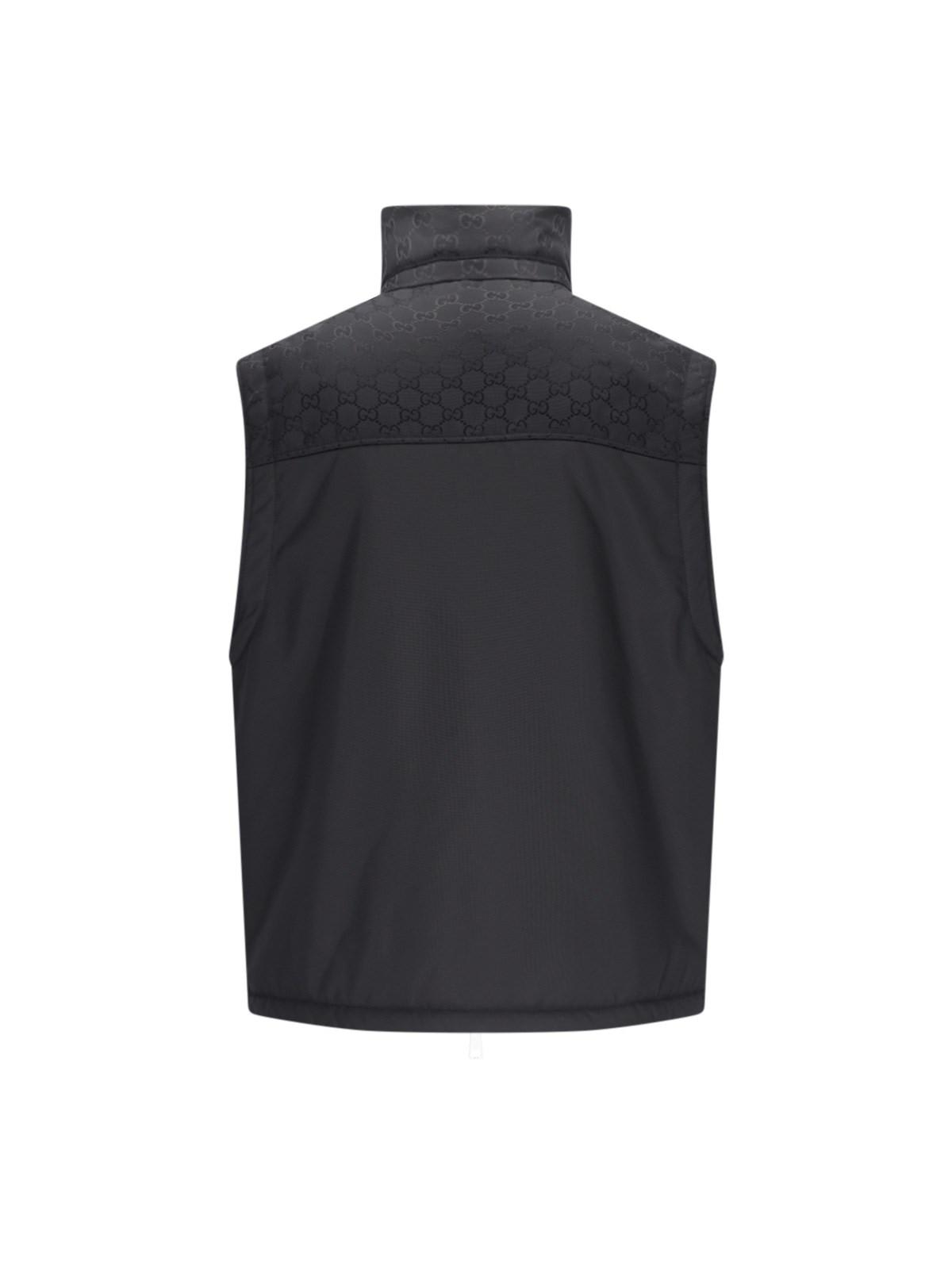 Shop Gucci Gg Zip Vest In Black