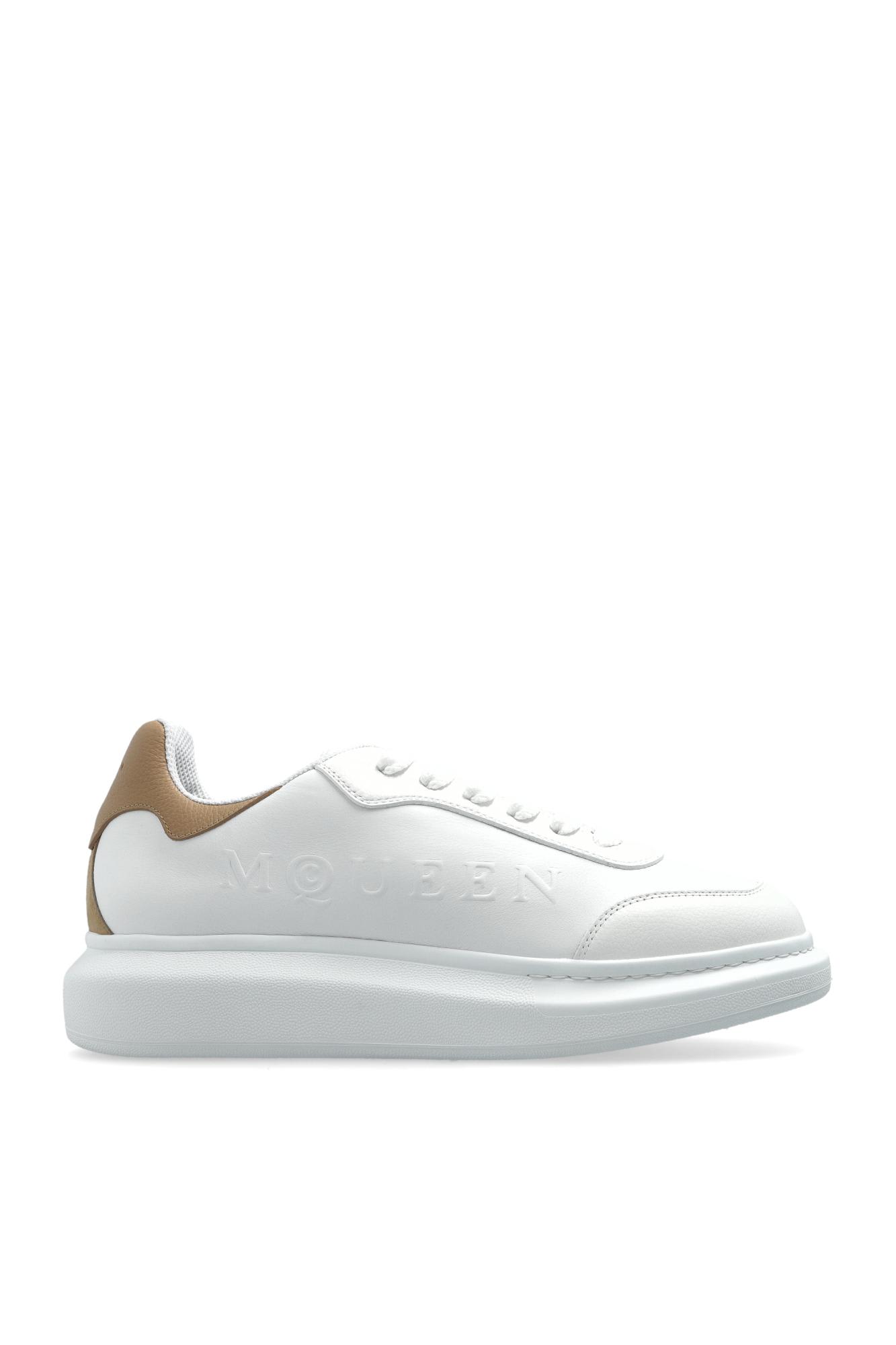 Alexander Mcqueen Oversized Leather Sneakers Rubber Sole In White