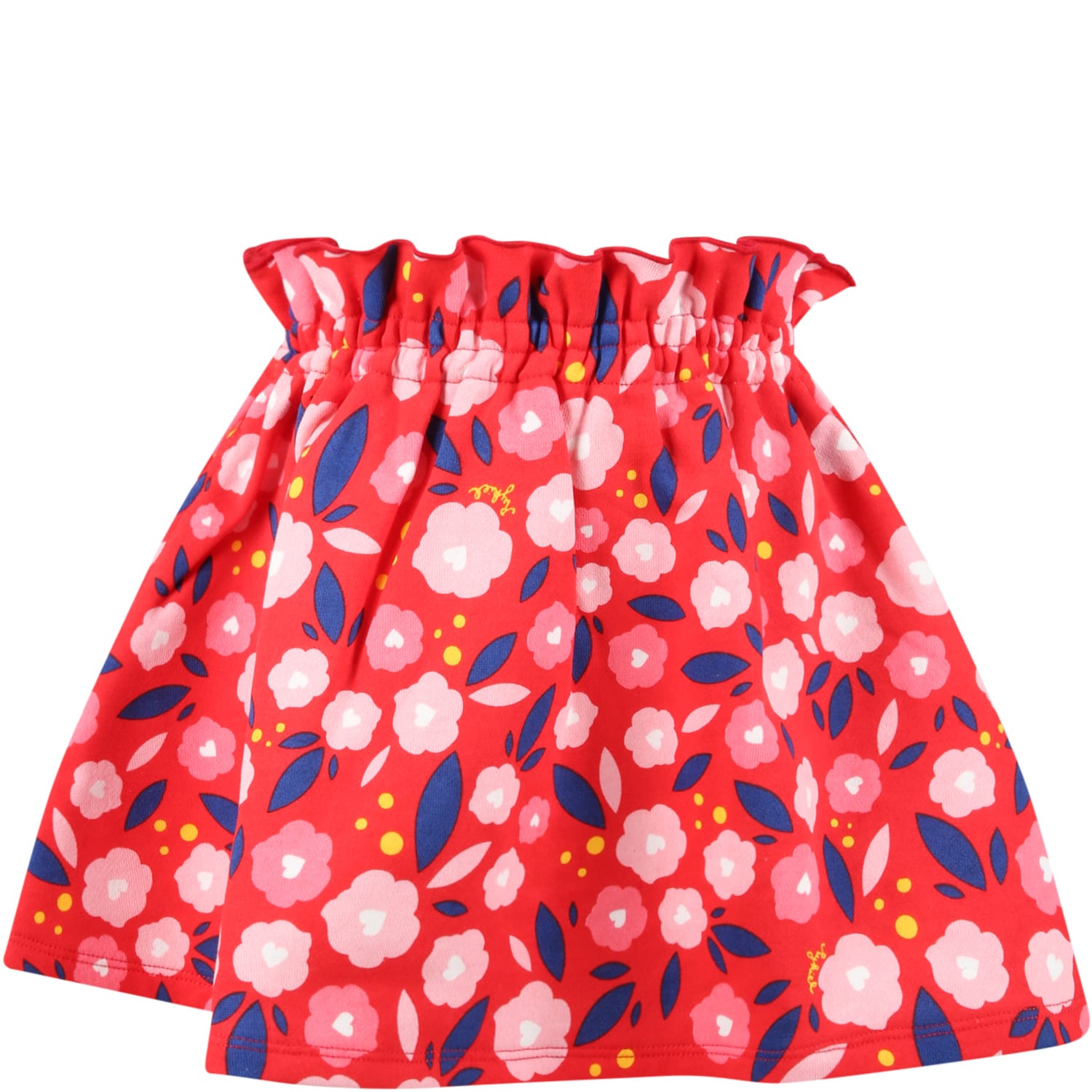 Sonia Rykiel Red Skirt For Girl With Flowers