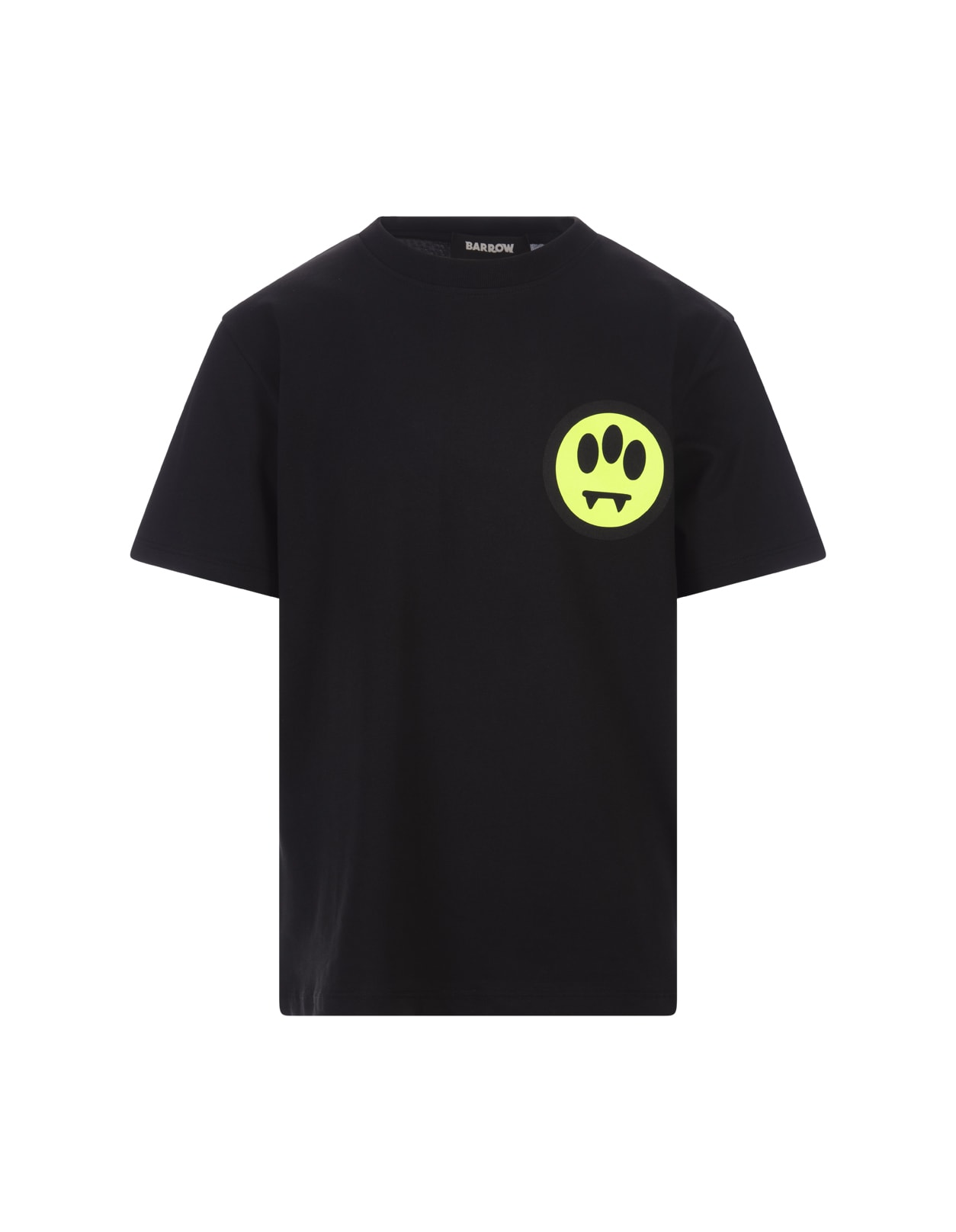 Shop Barrow Black T-shirt With Front And Back Lettering And Logo