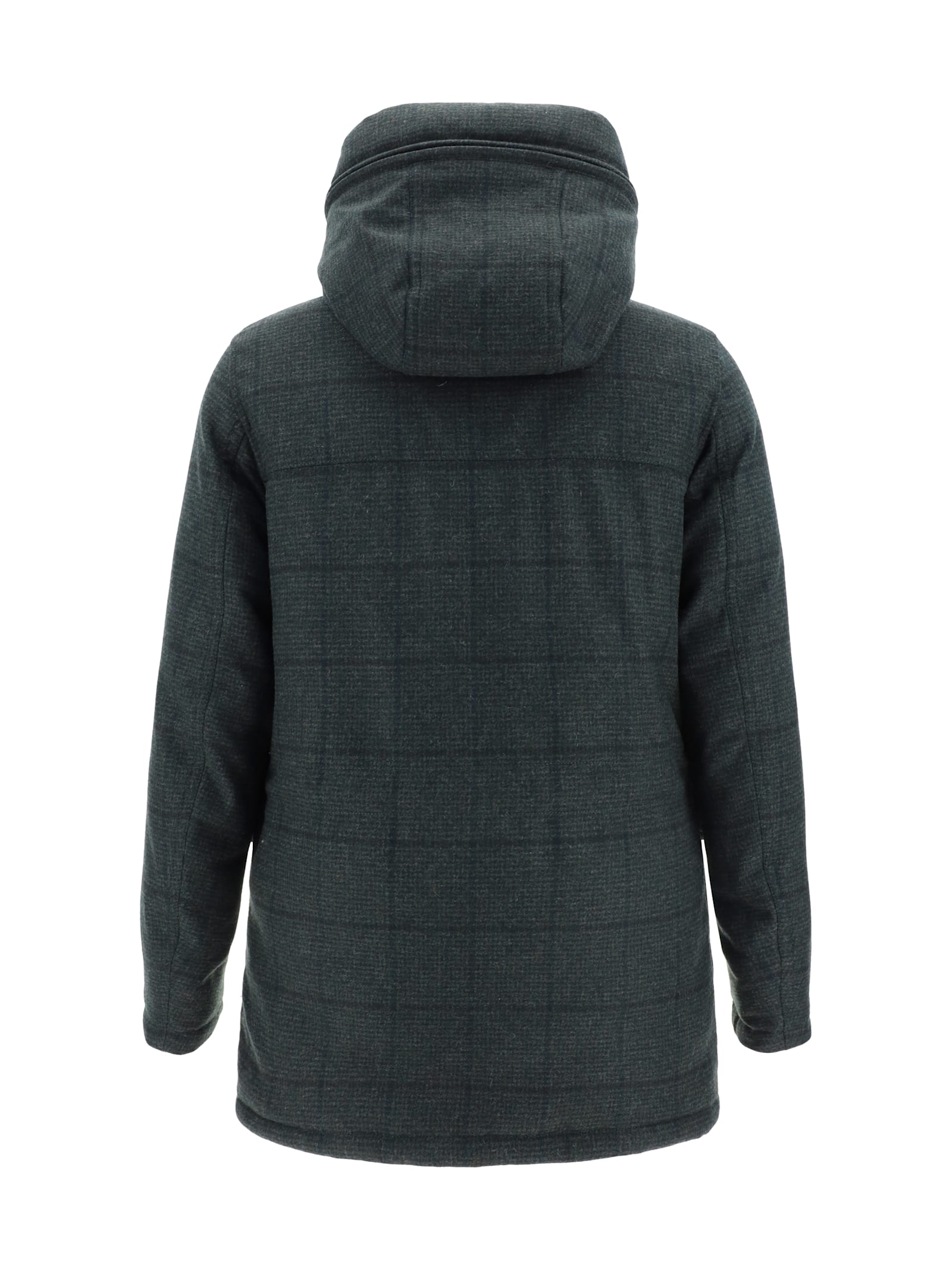 Shop Woolrich Arctic Down Jacket In Green Windowpane