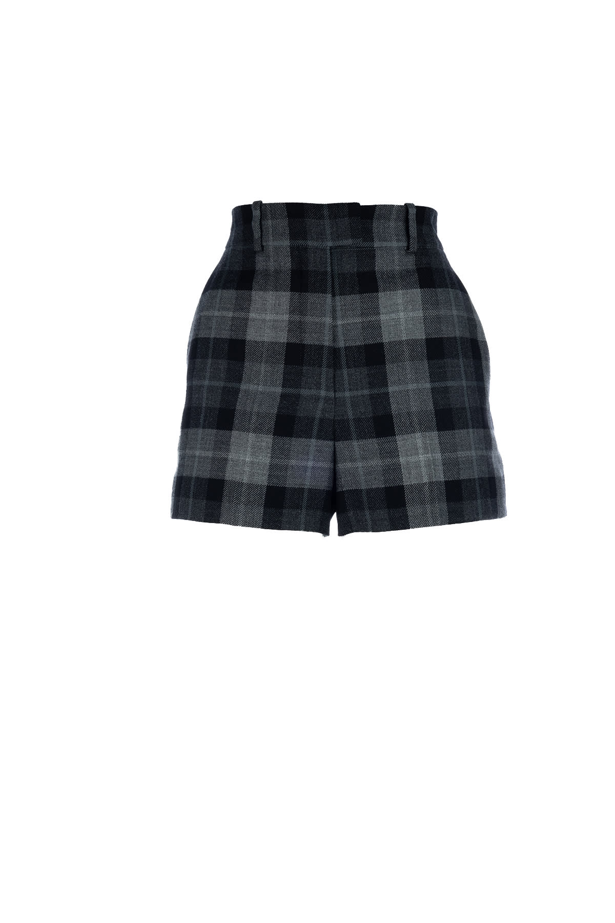 Dior High Waist Check Pattern Shorts With Pockets In Multi