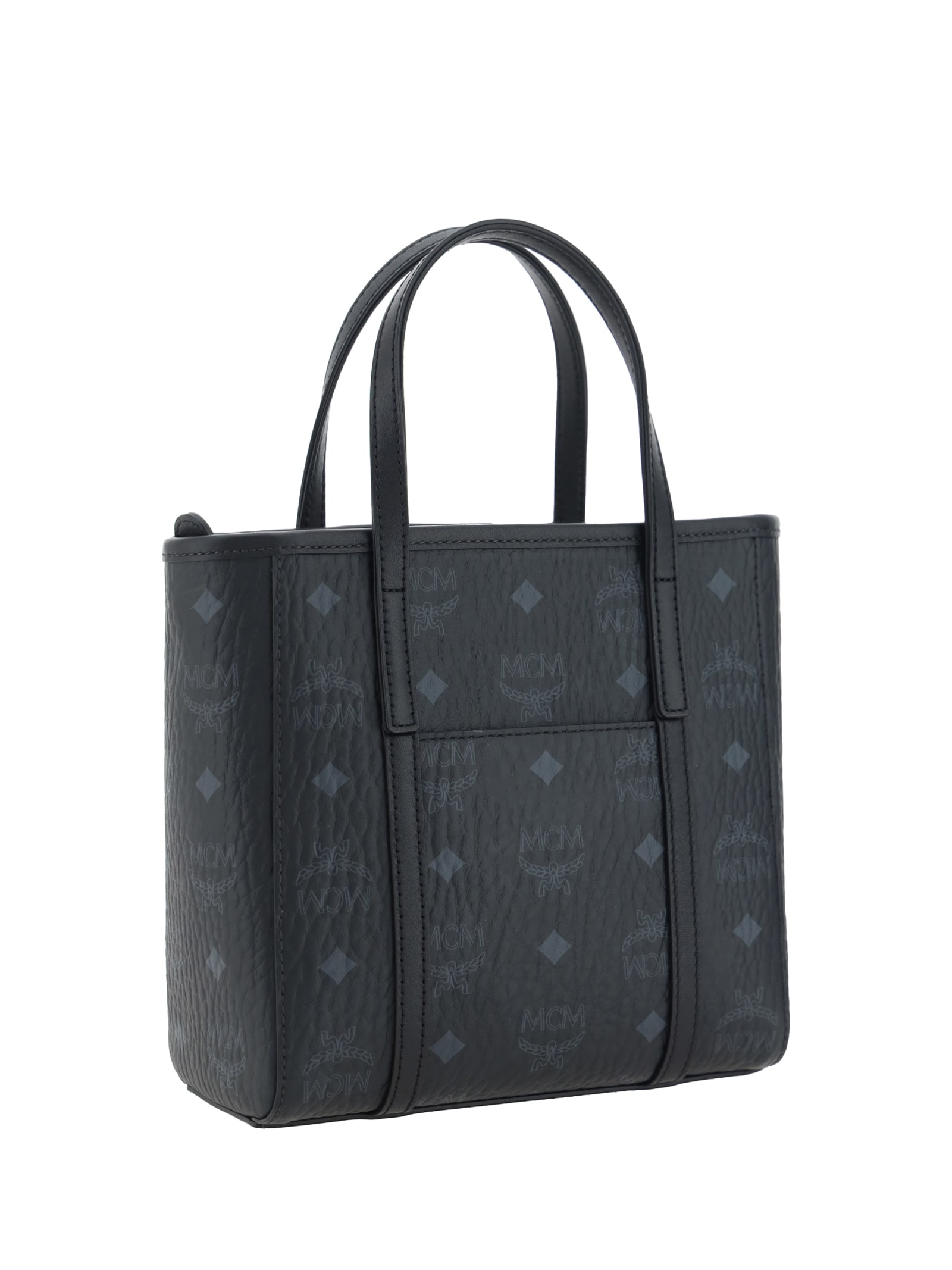 Shop Mcm Shopper Bag Mini In Black