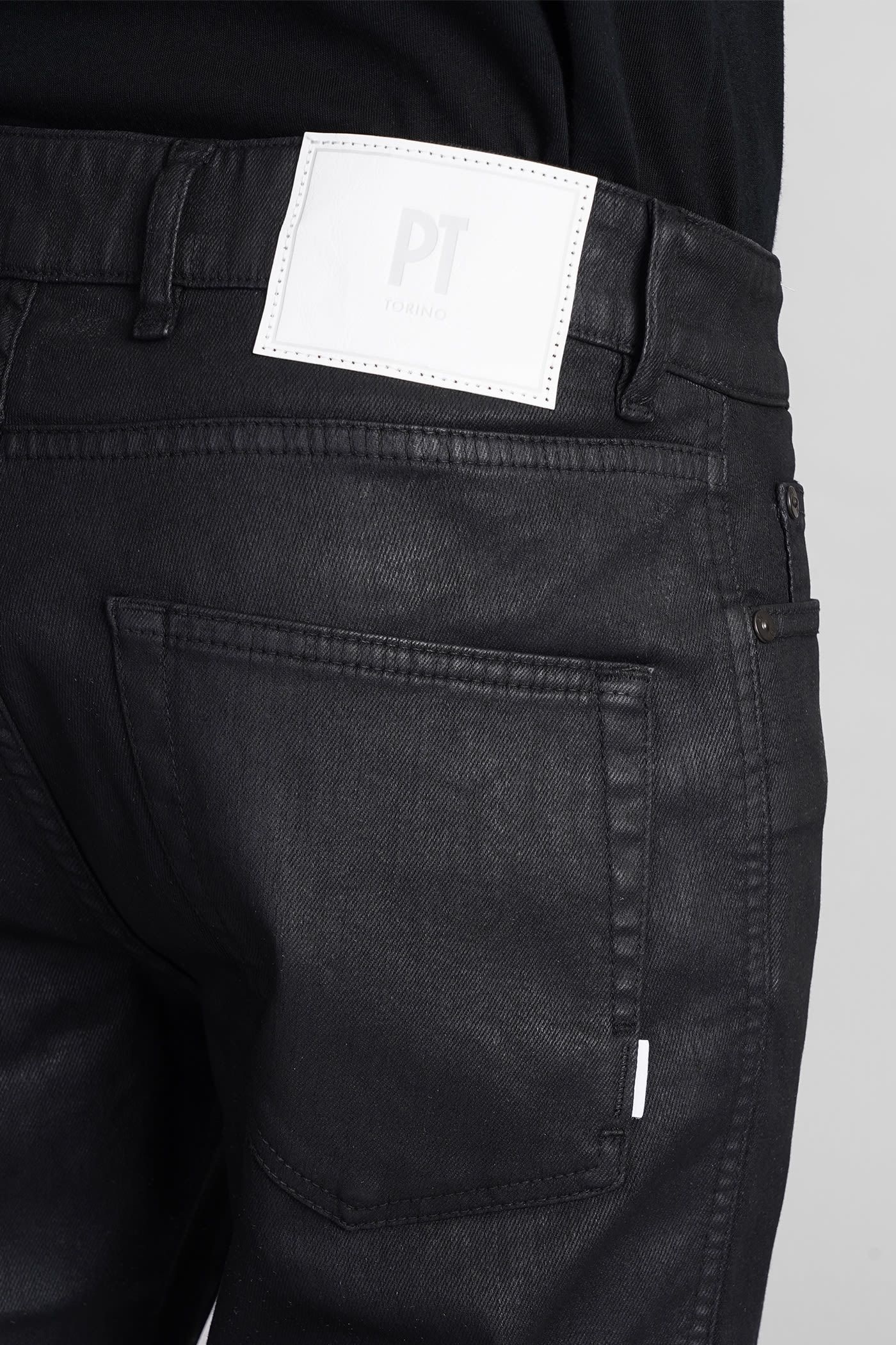 Shop Pt01 Jeans In Black Cotton