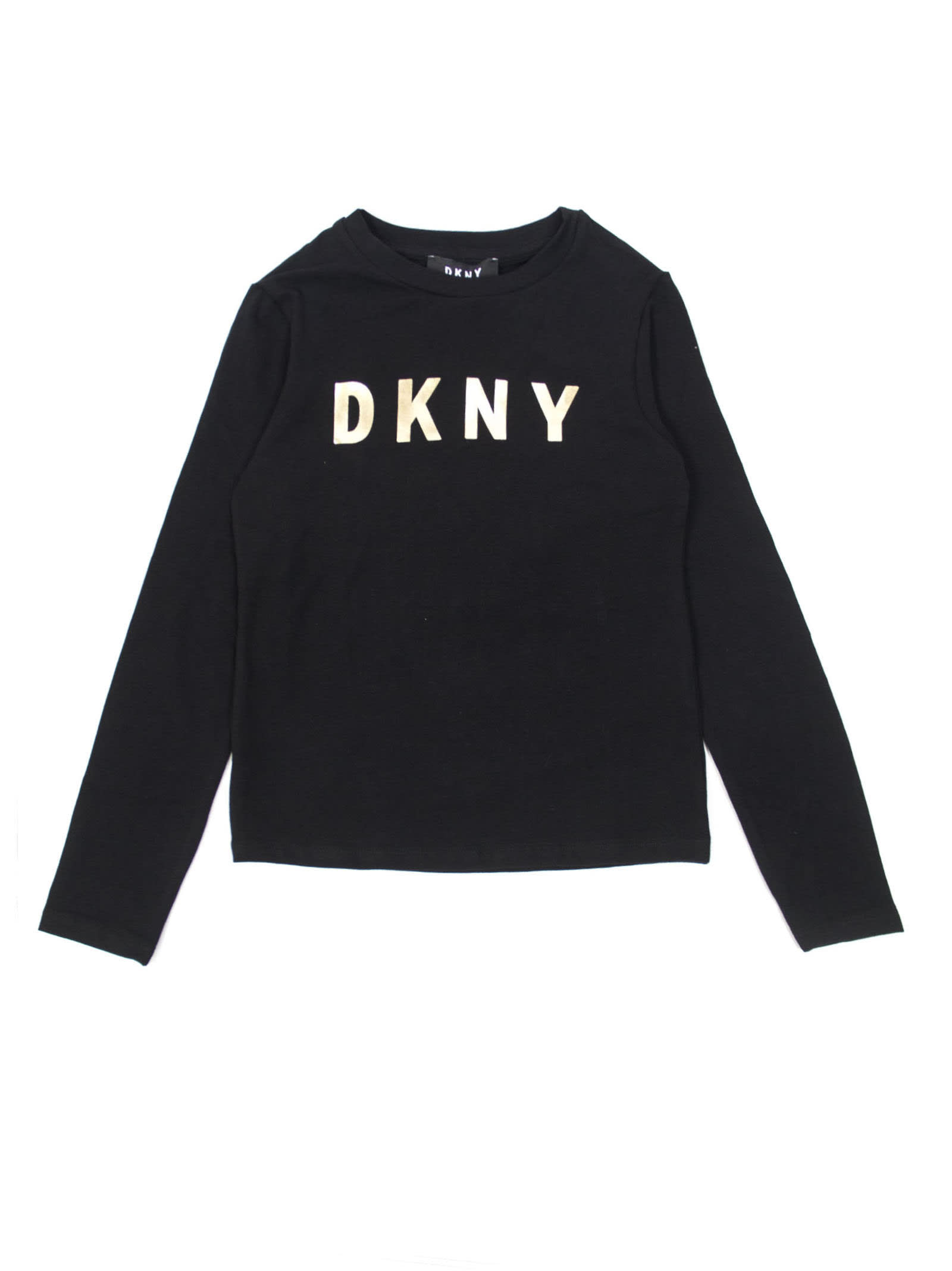 DKNY Black Cotton Jersey T-shirt