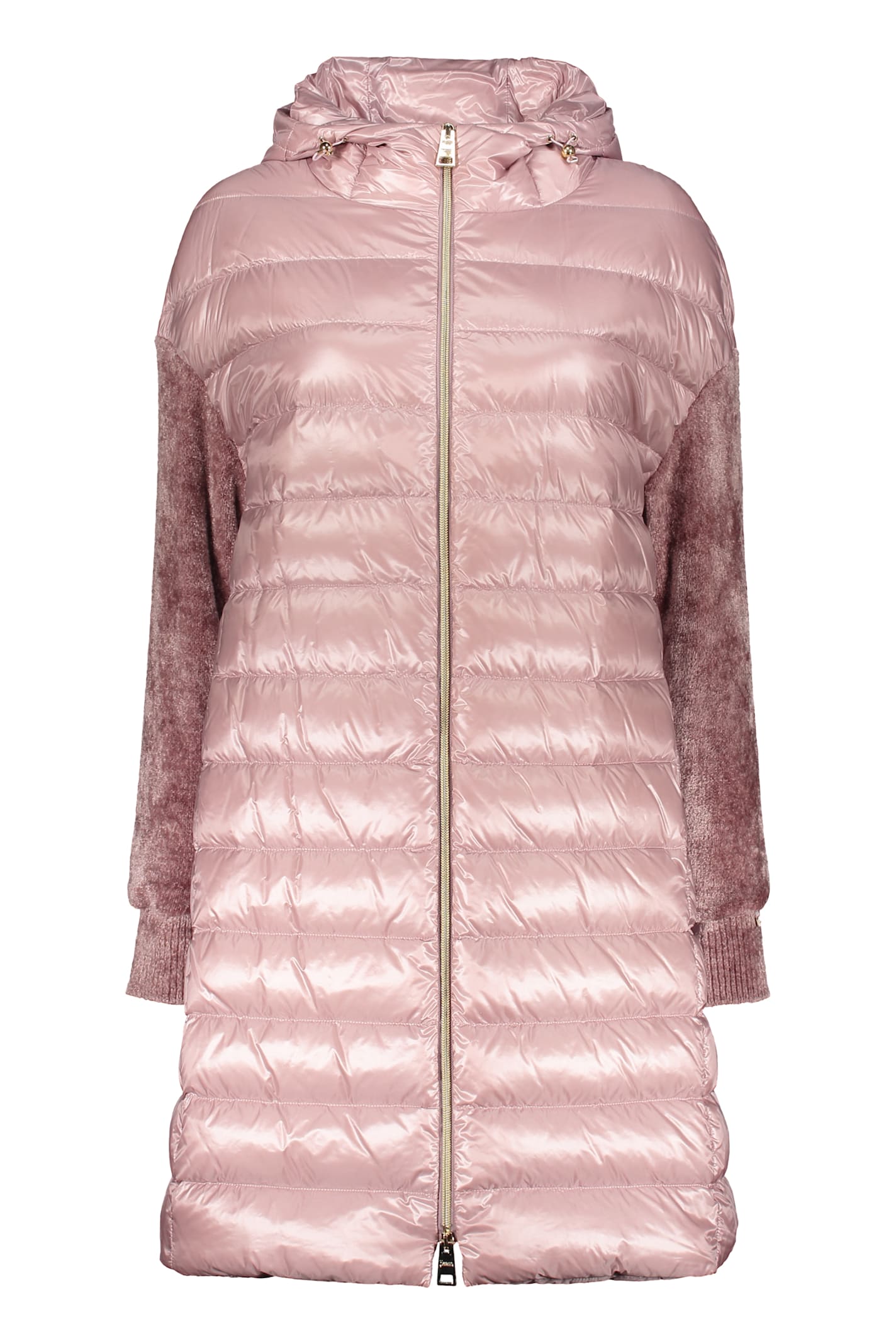 Herno Hooded Down Jacket In Pink