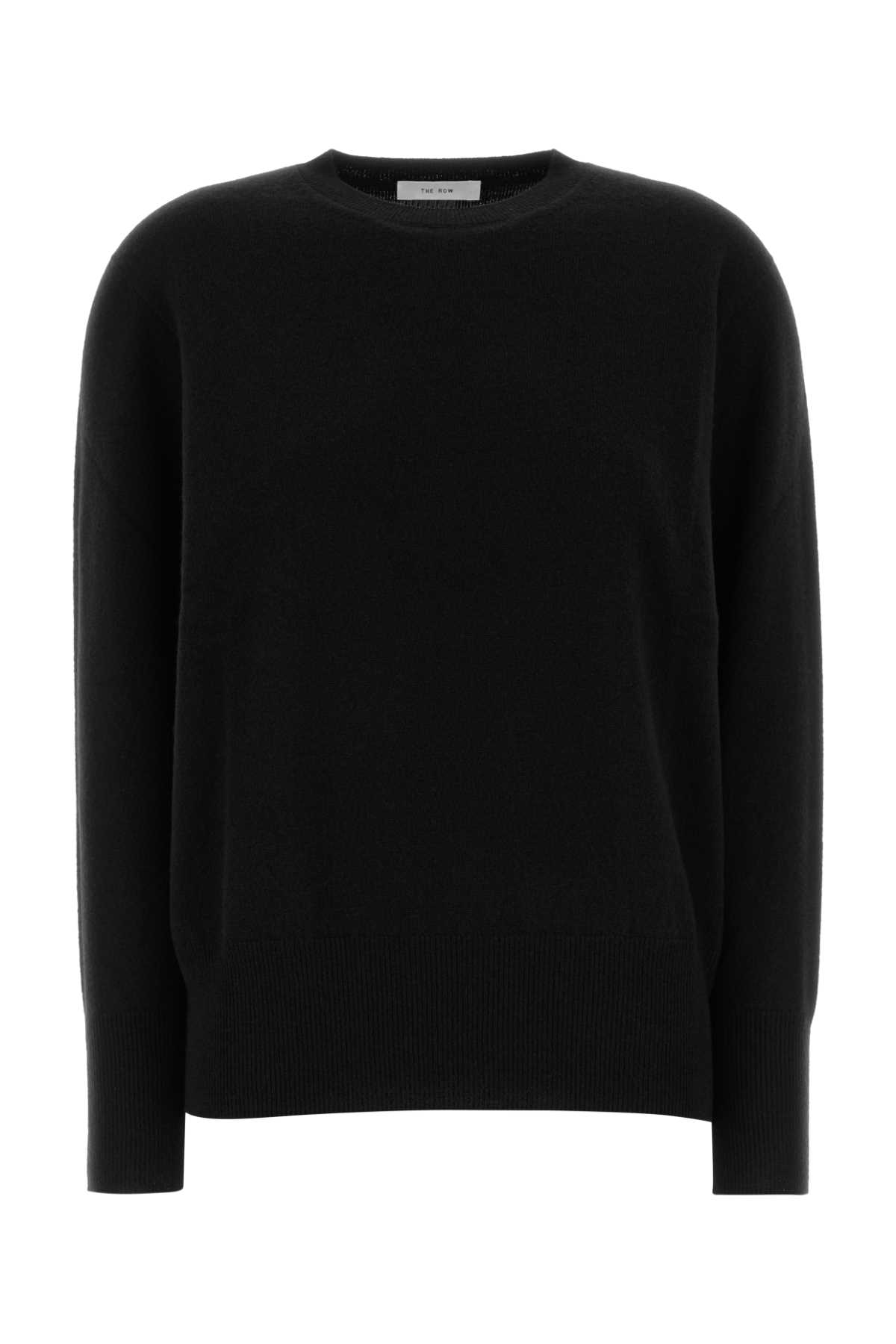The Row Oversized Cashmere Leilani Sweater With Crew Neck In Black