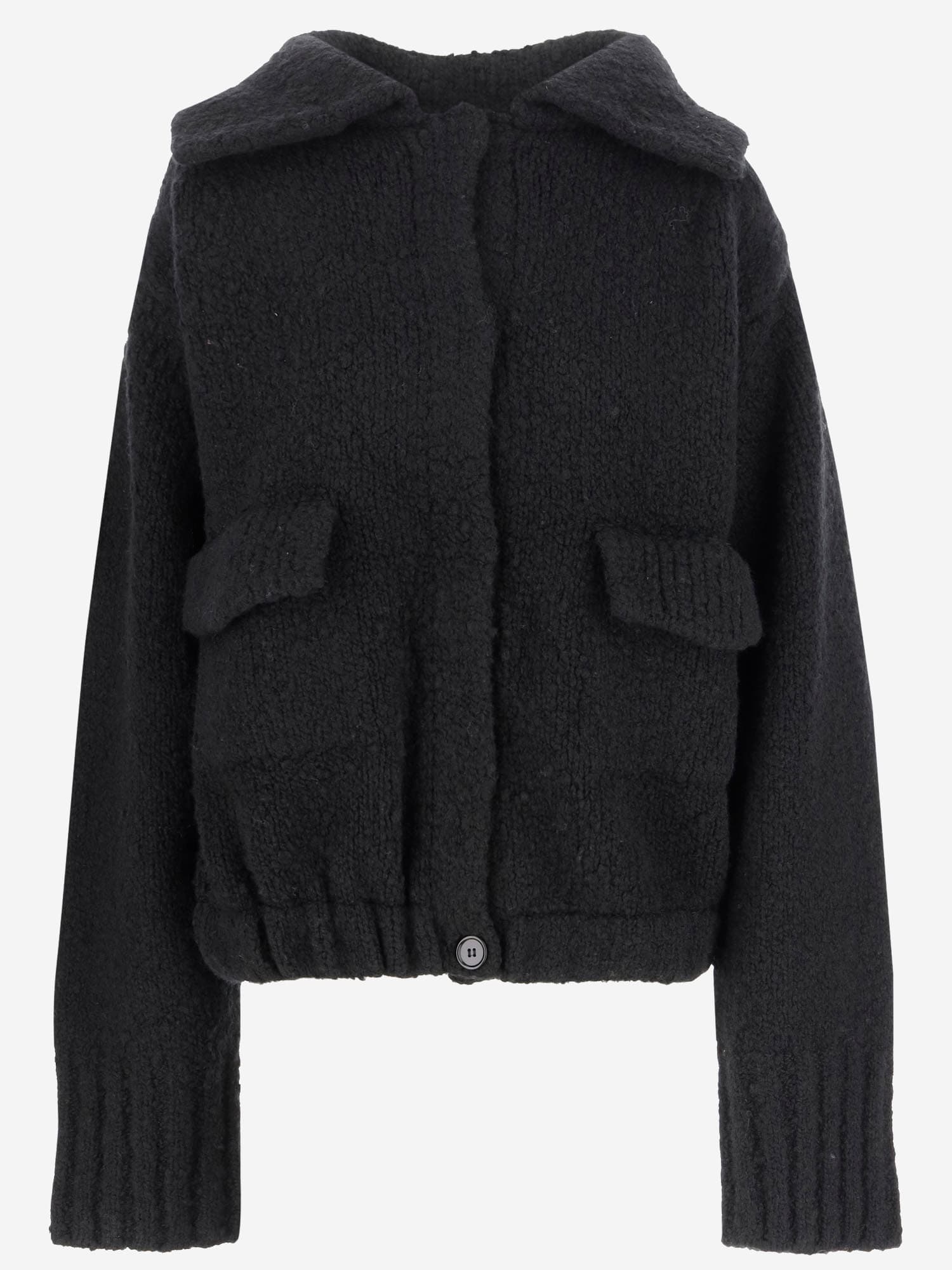 Shop Dries Van Noten Wool Cardigan In Black