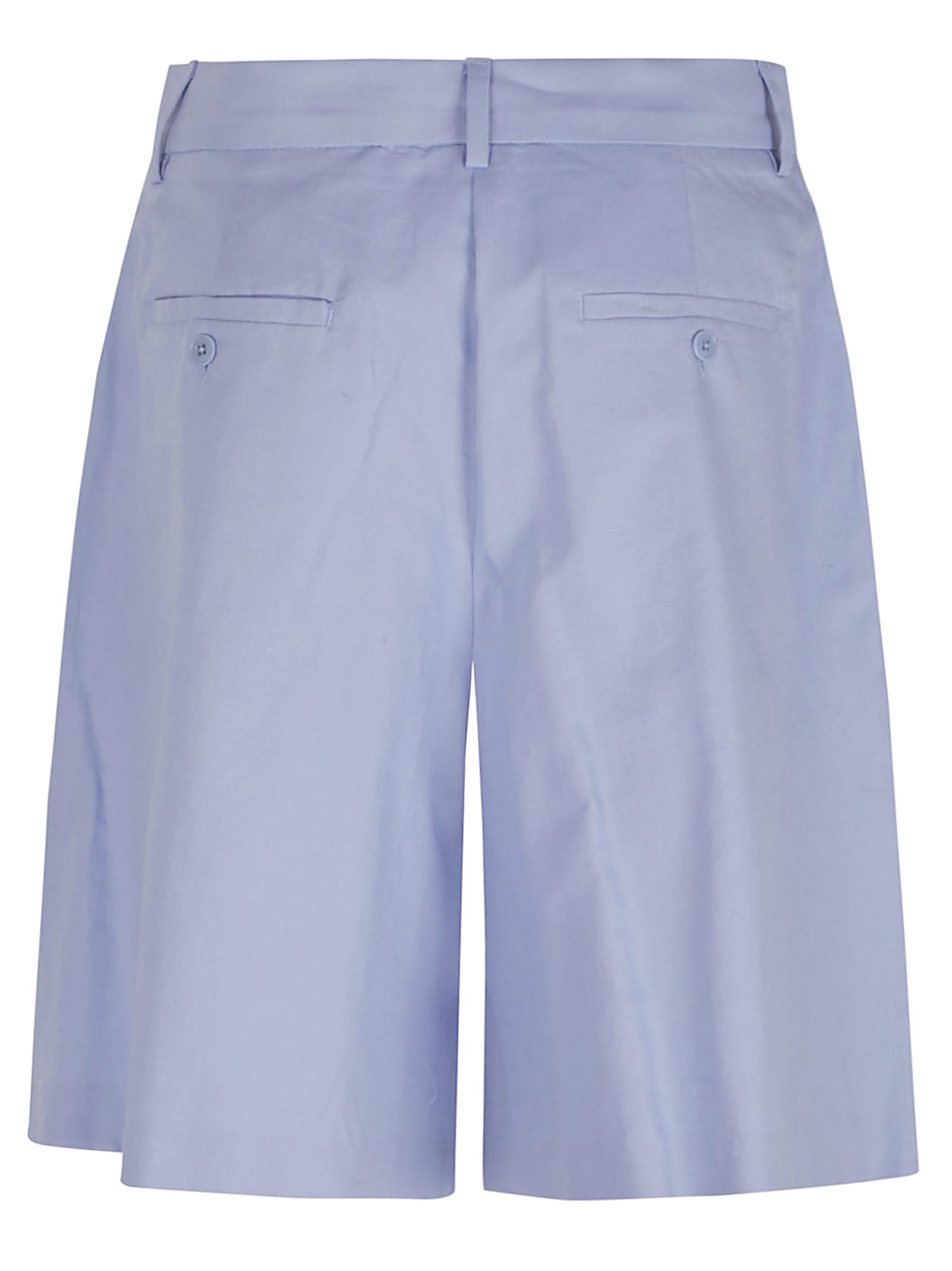 Weekend Max Mara Dart-detailing Tailored Shorts In Light Blue