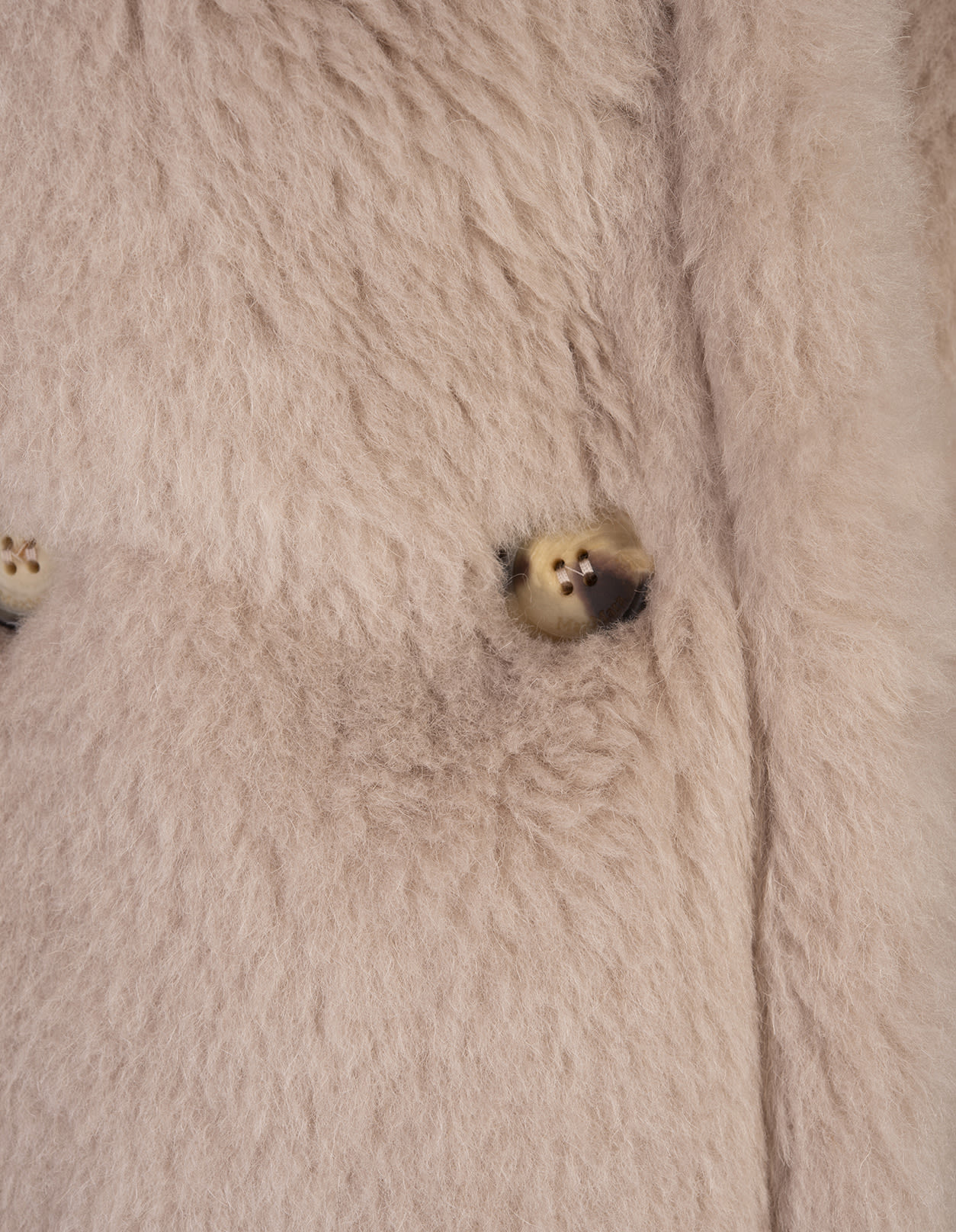 Shop Max Mara Sand Teddy Bear Coat In Brown