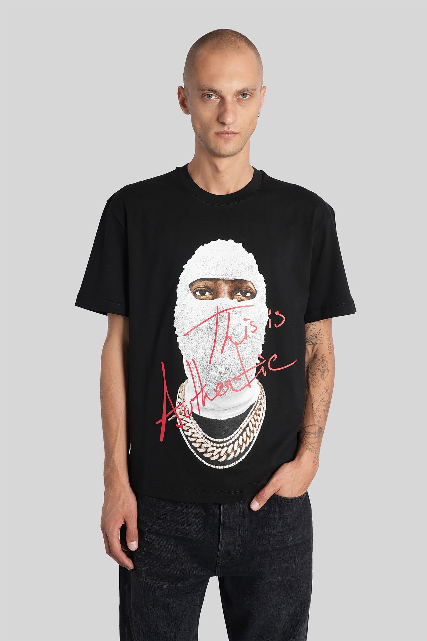 Ih Nom Uh Nit Graphic Printed Crewneck T-shirt In Black