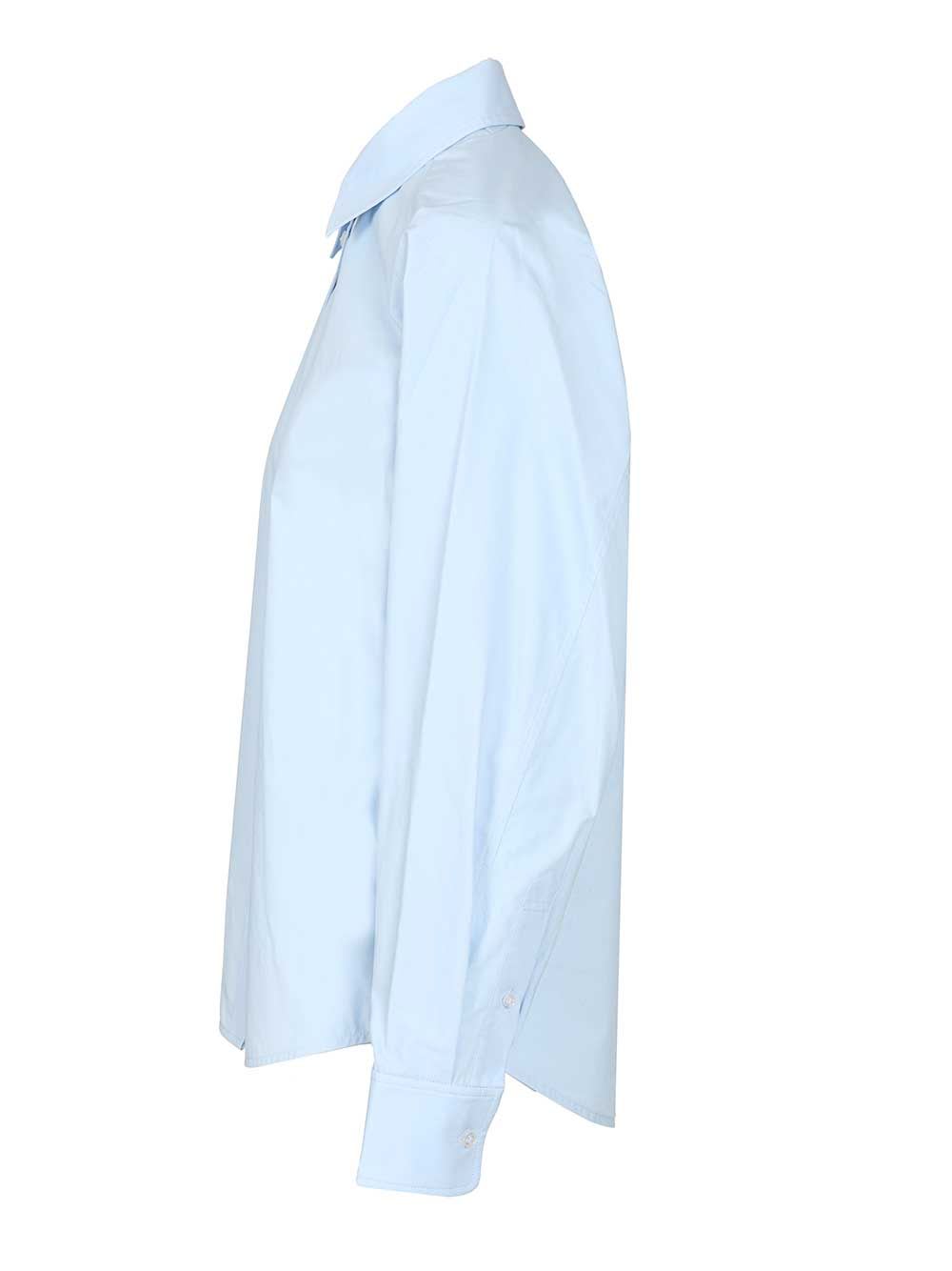 Alexander Wang Women Shirt With Removable Logo Tag In Blue