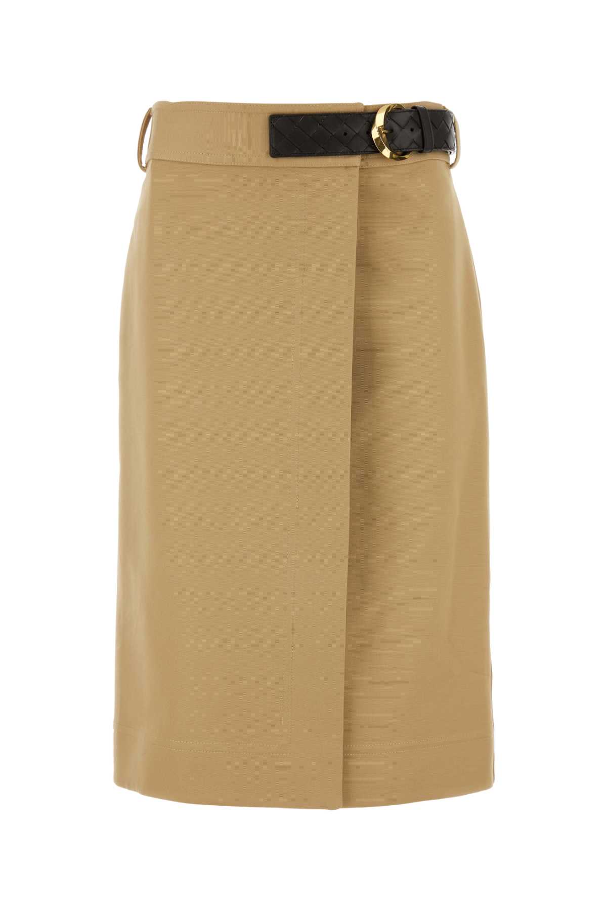 BOTTEGA VENETA BEIGE COTTON SKIRT 