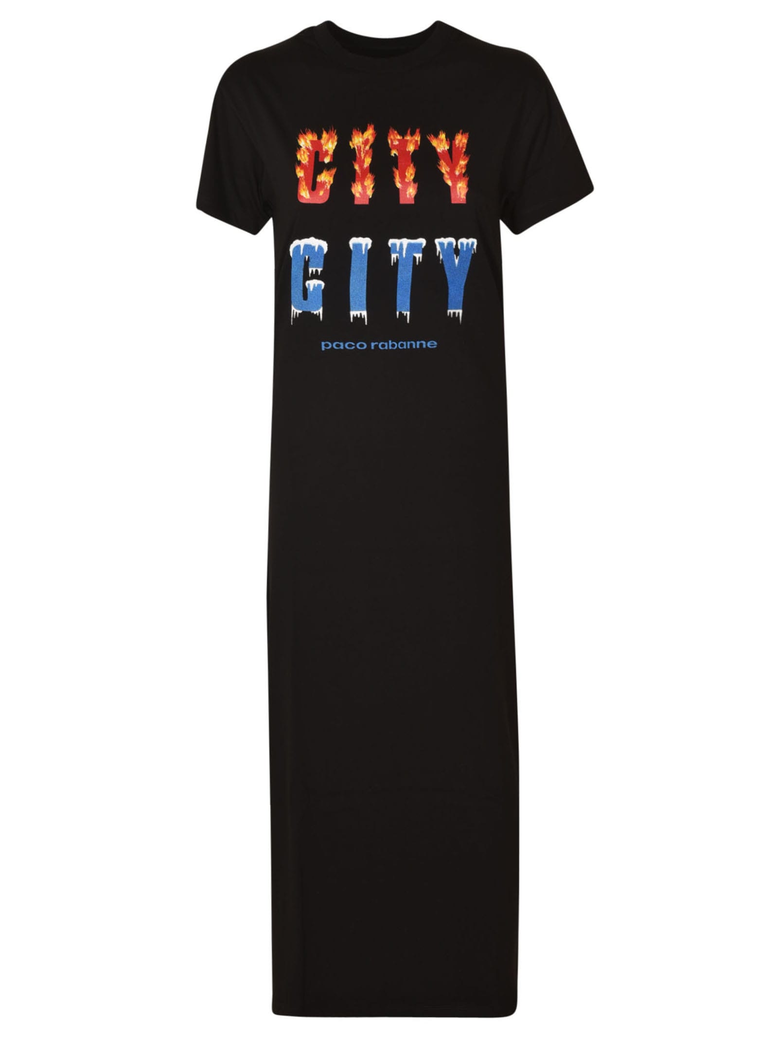 Paco Rabanne City Print T-shirt Dress