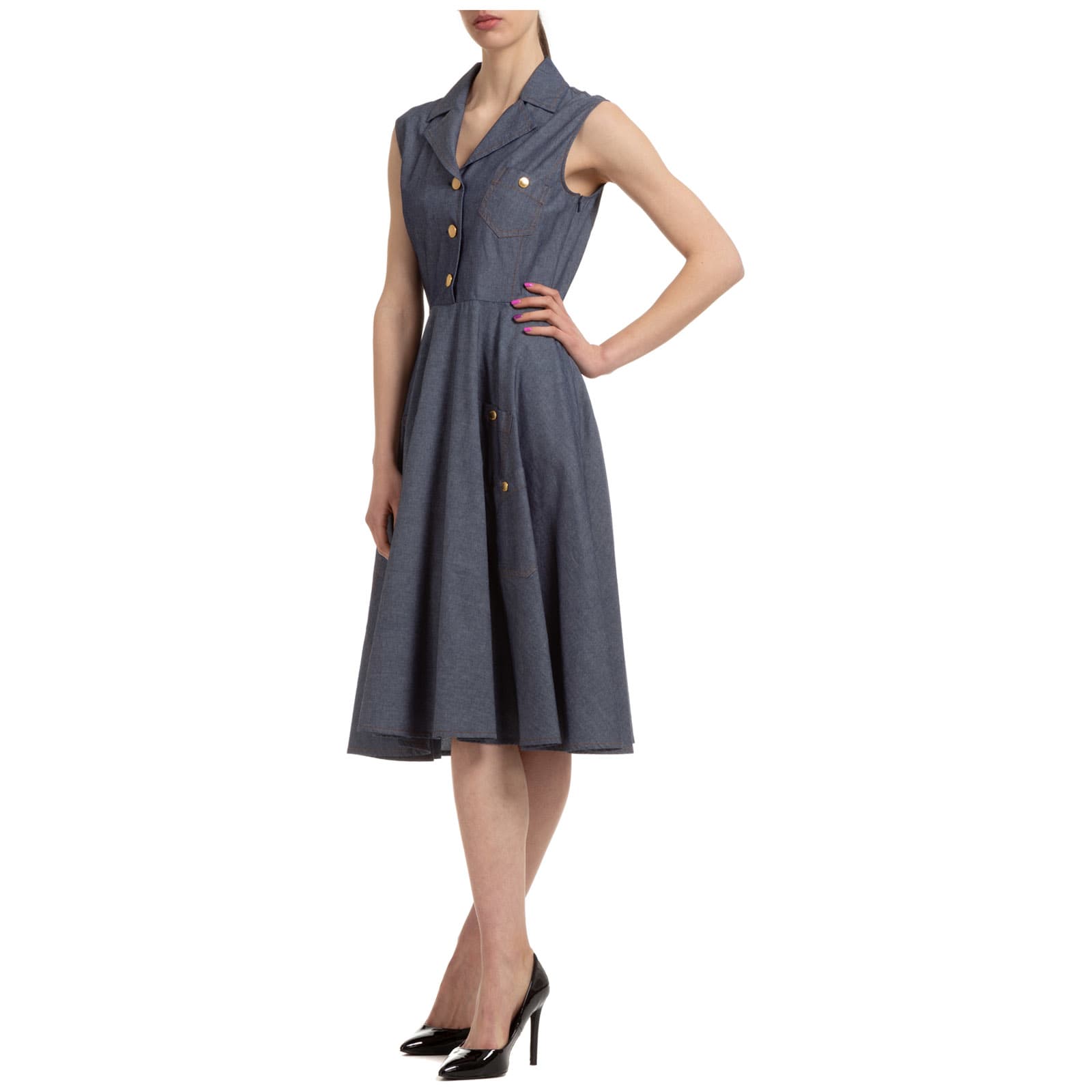 Boutique Moschino Ines Knee Length Dresses In Blu