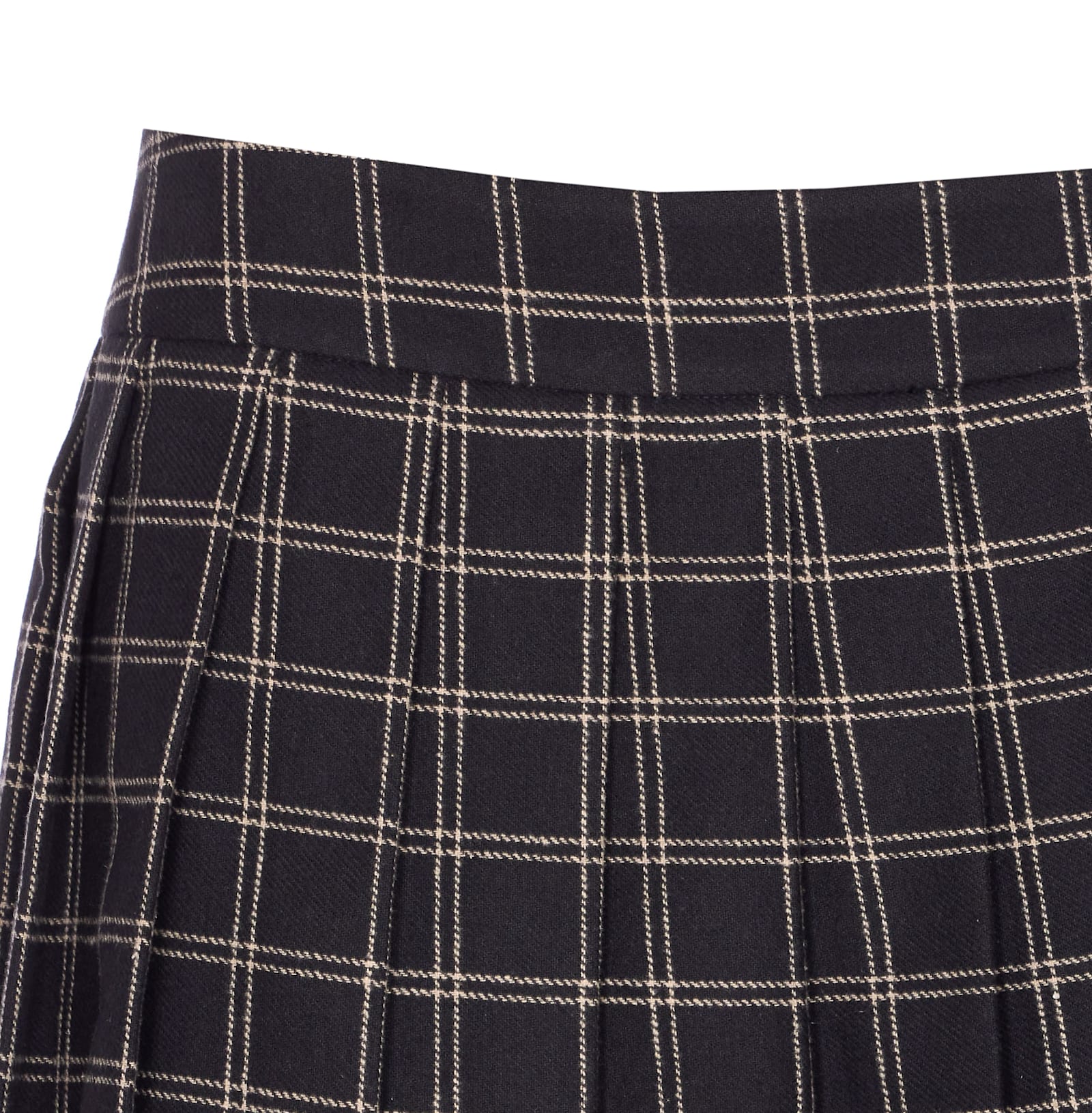 Aniye By Pleated Checked Skirt In Black