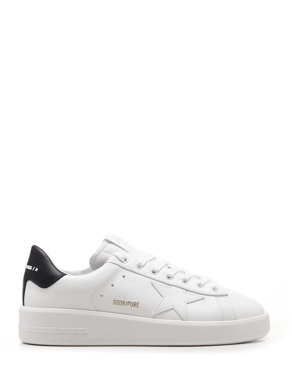 Shop Golden Goose White Pure Star Sneakers