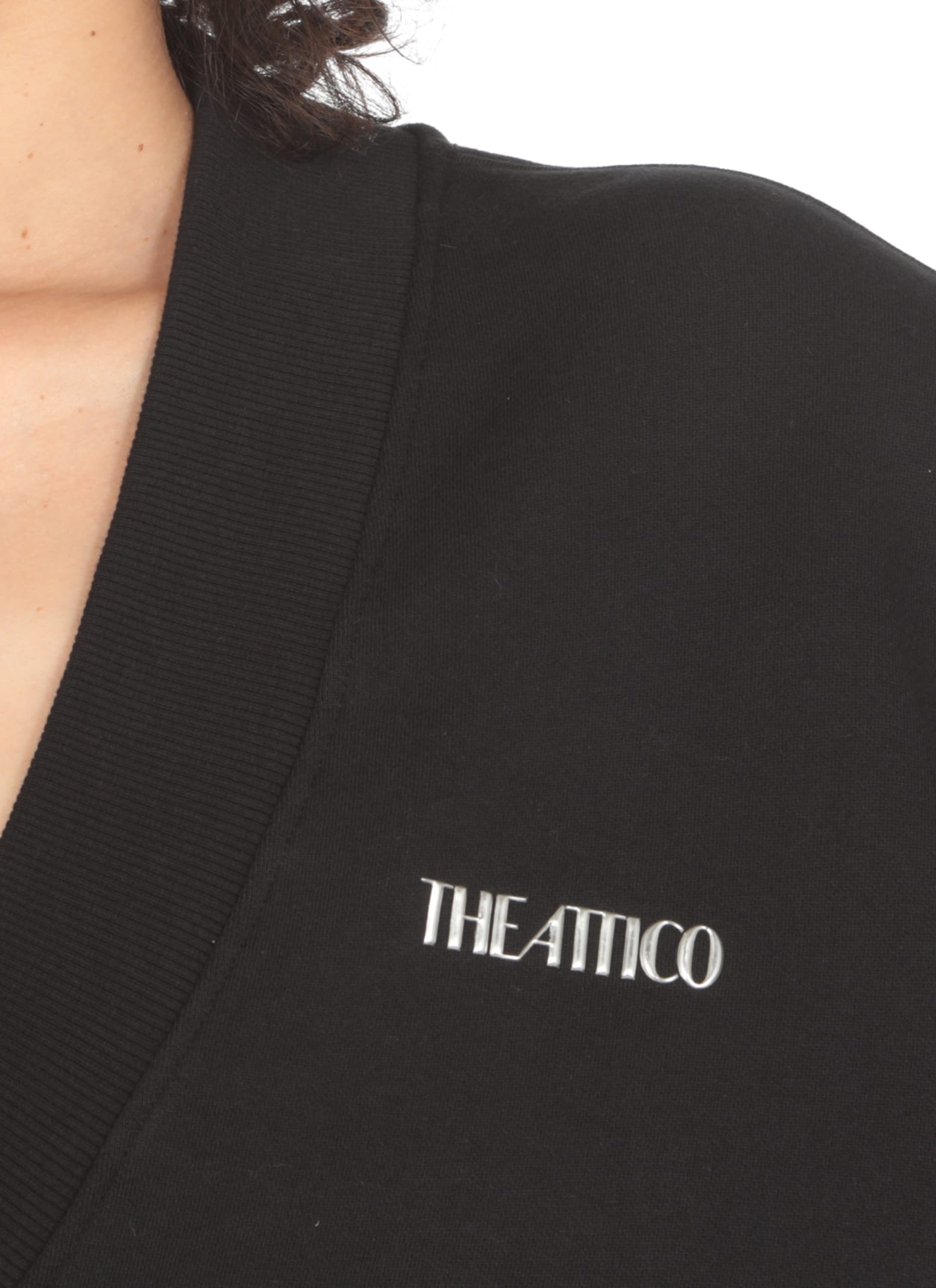 Shop Attico Sweatshirt With Logo In Black