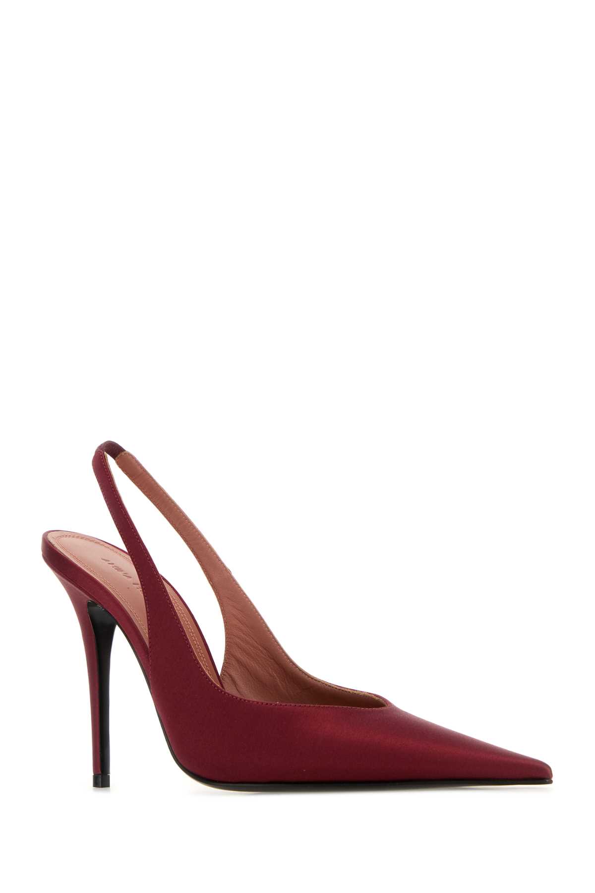 Amina Muaddi 105mm Anok Sling-back Pointed-toe Pumps In Burgundy