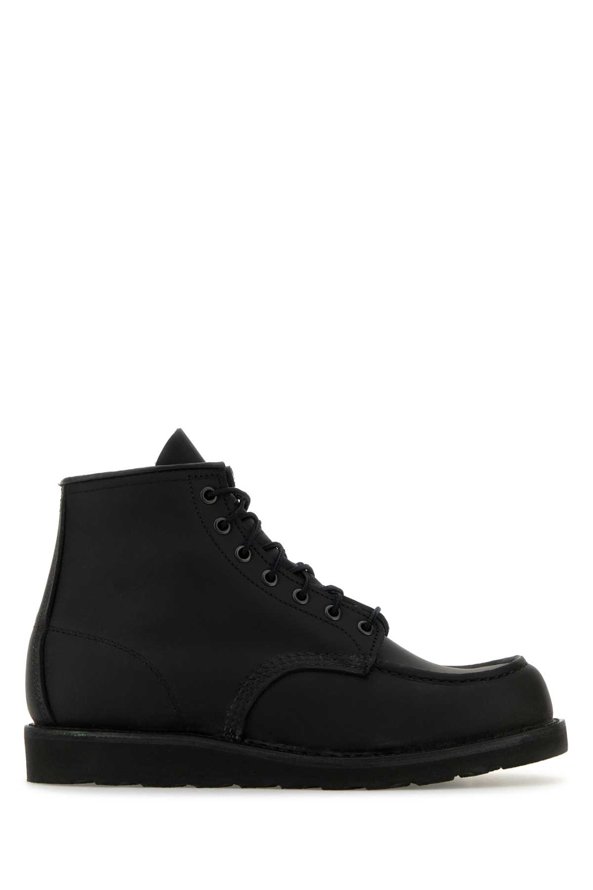 Black Leather Lace-up Shoes