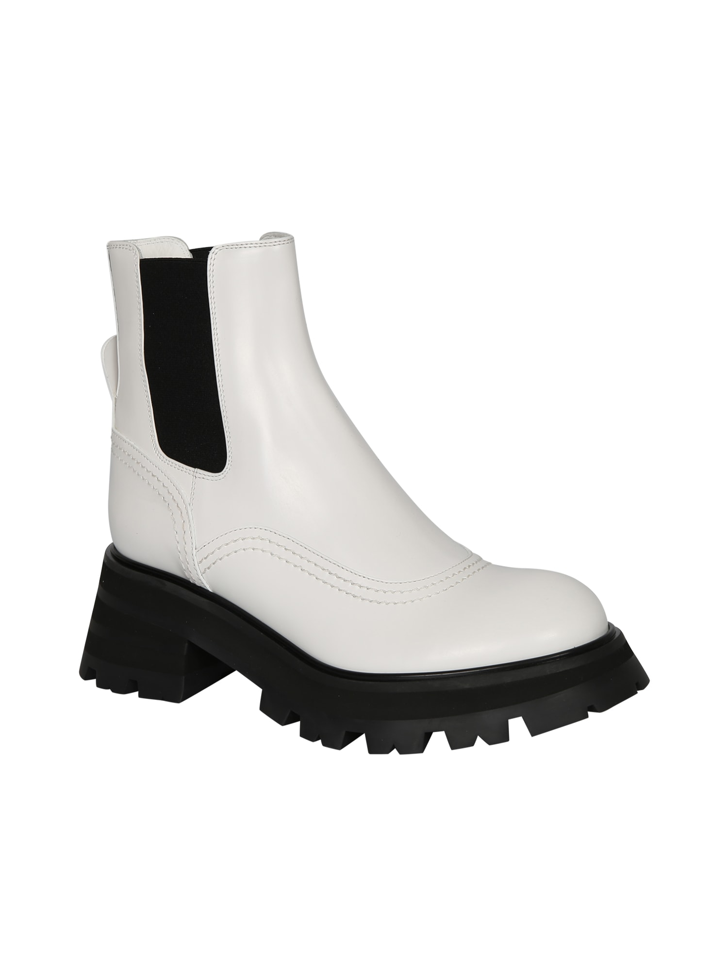 Shop Alexander Mcqueen Ankle Boots In White