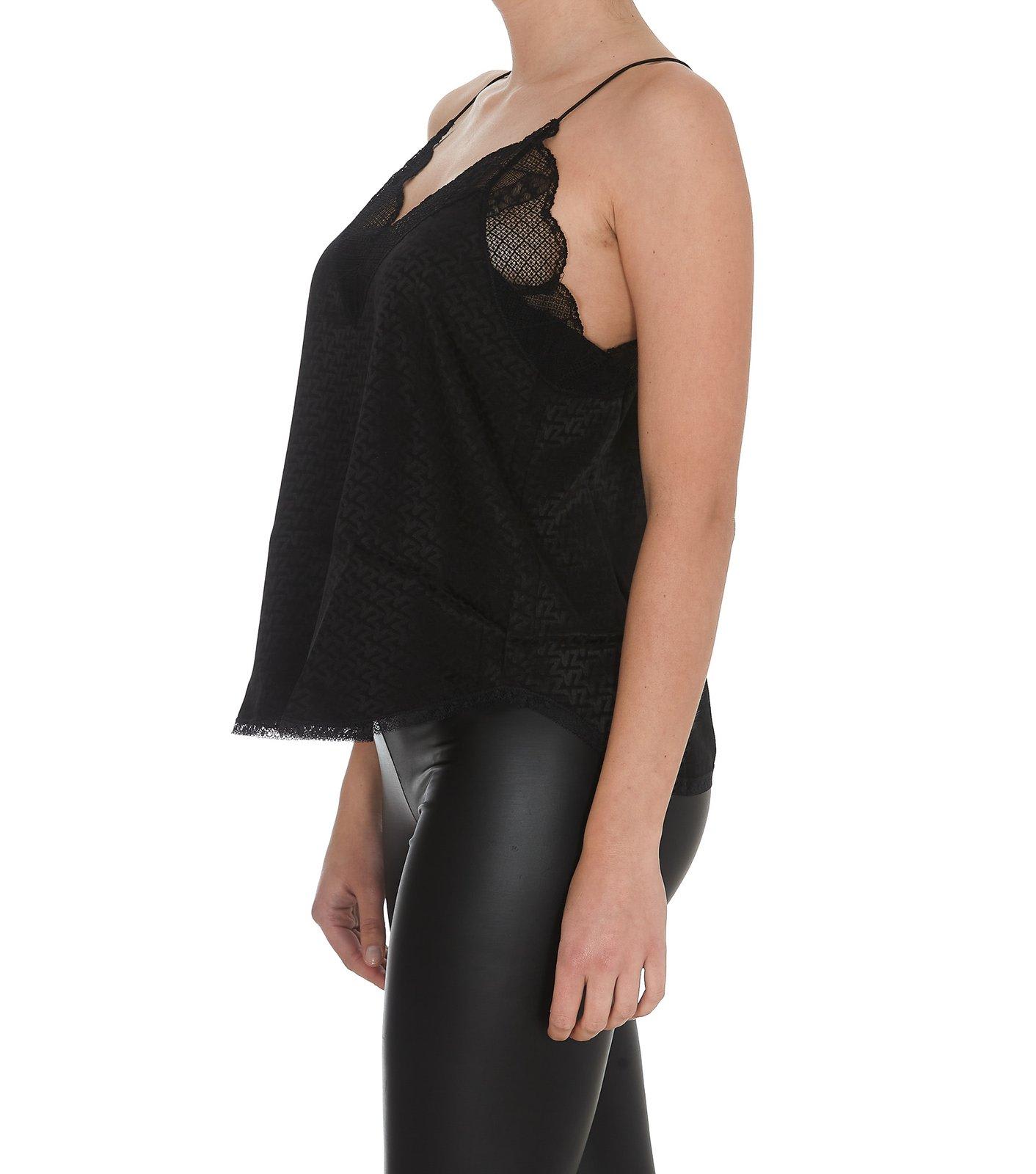 Shop Zadig &amp; Voltaire Christy Jacquard Patterned Camisole In Black
