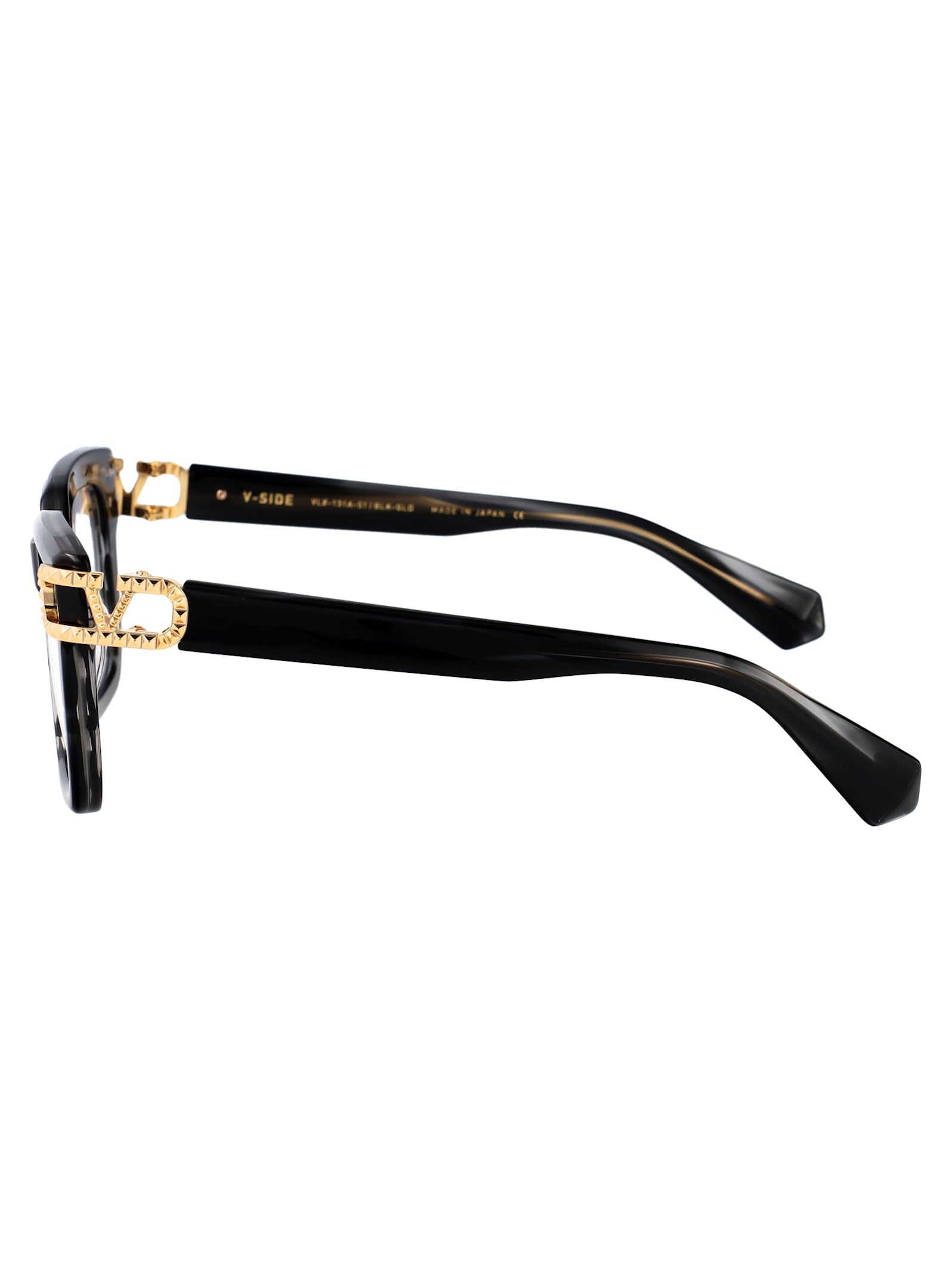 Valentino V-side - Black Swirl / Light Gold Glasses In 131a Blk-gld