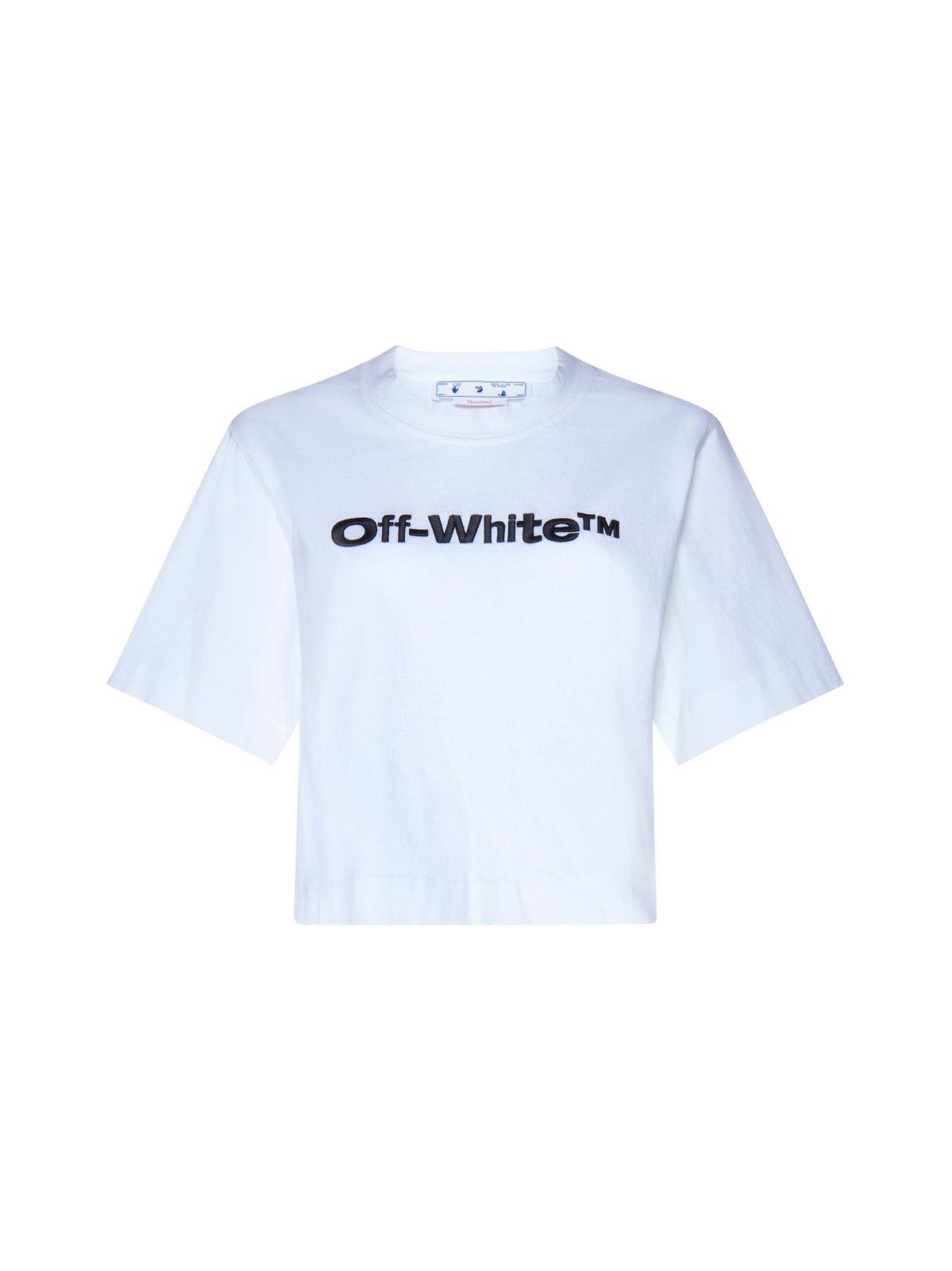 Off-White Logo Embroidered Crewneck T-shirt
