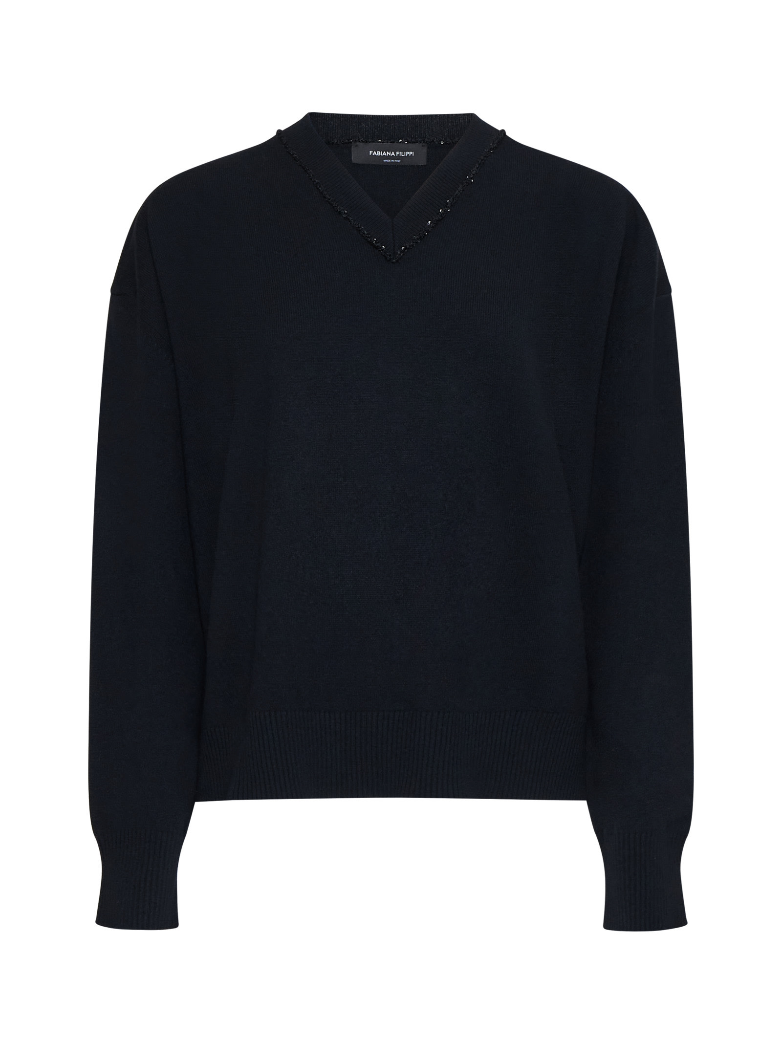 Shop Fabiana Filippi Sweater In Black