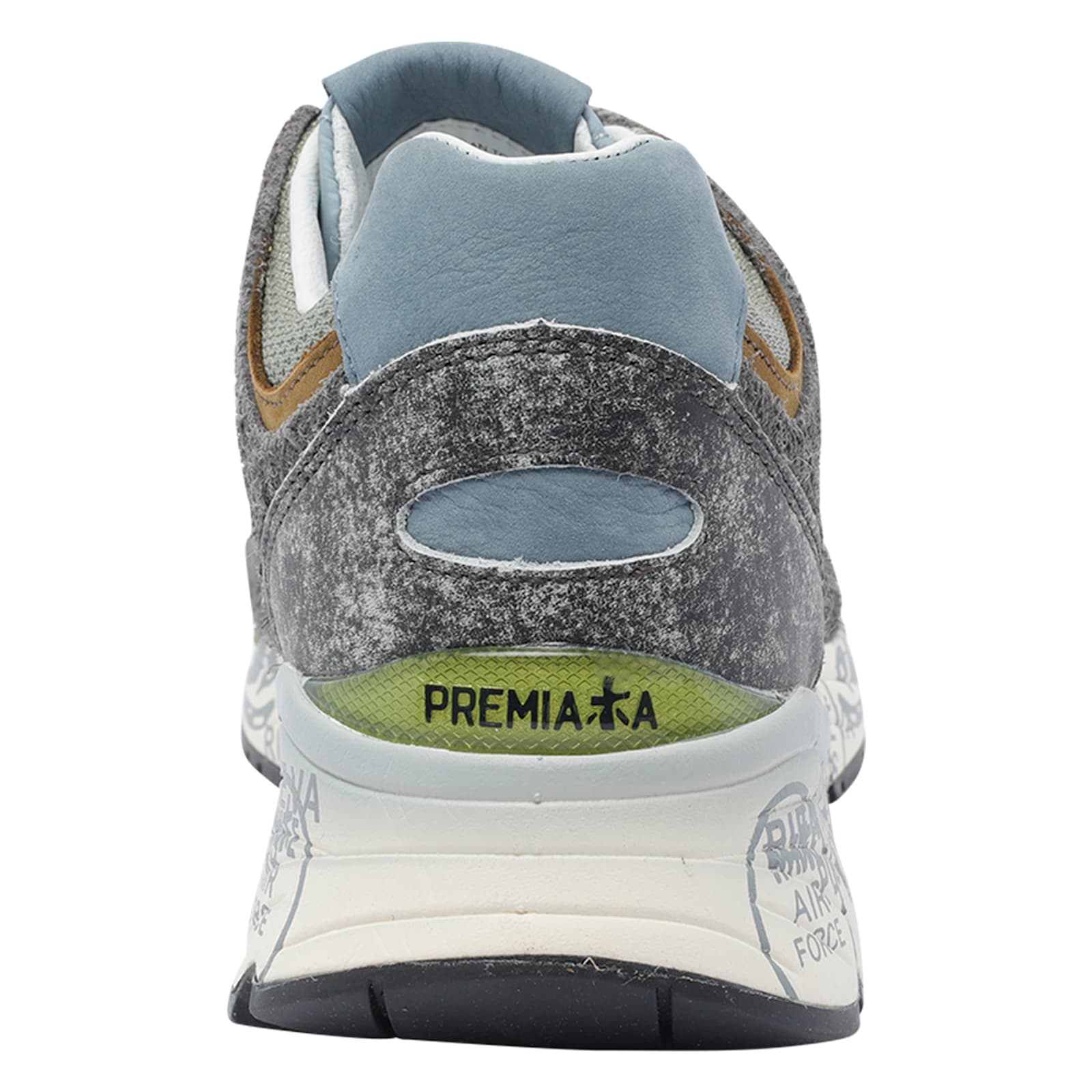 Premiata Suede-panel Lace-up Sneakers In Gray