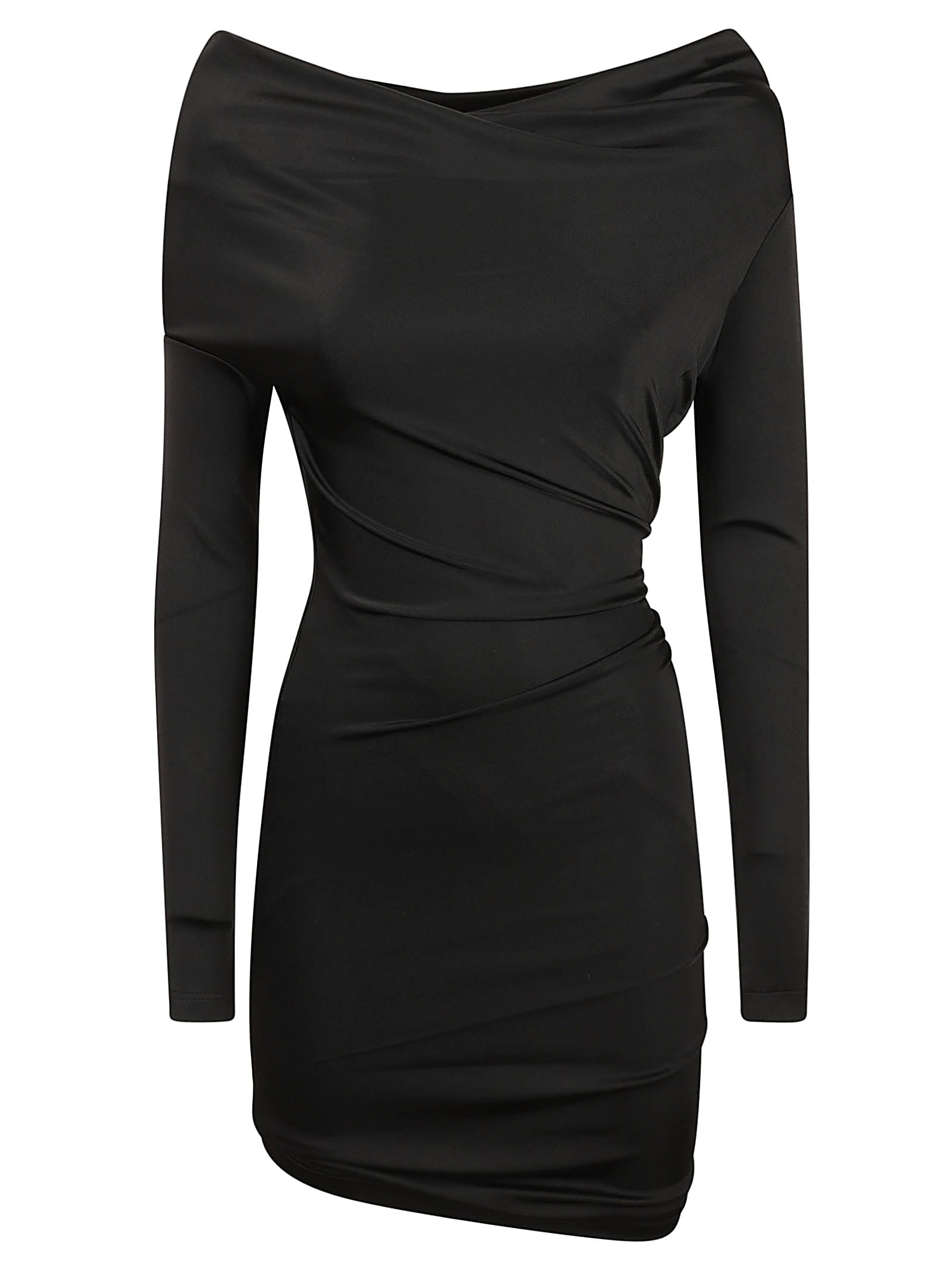 Shop Alexander Mcqueen Wrap Short Dress In Black