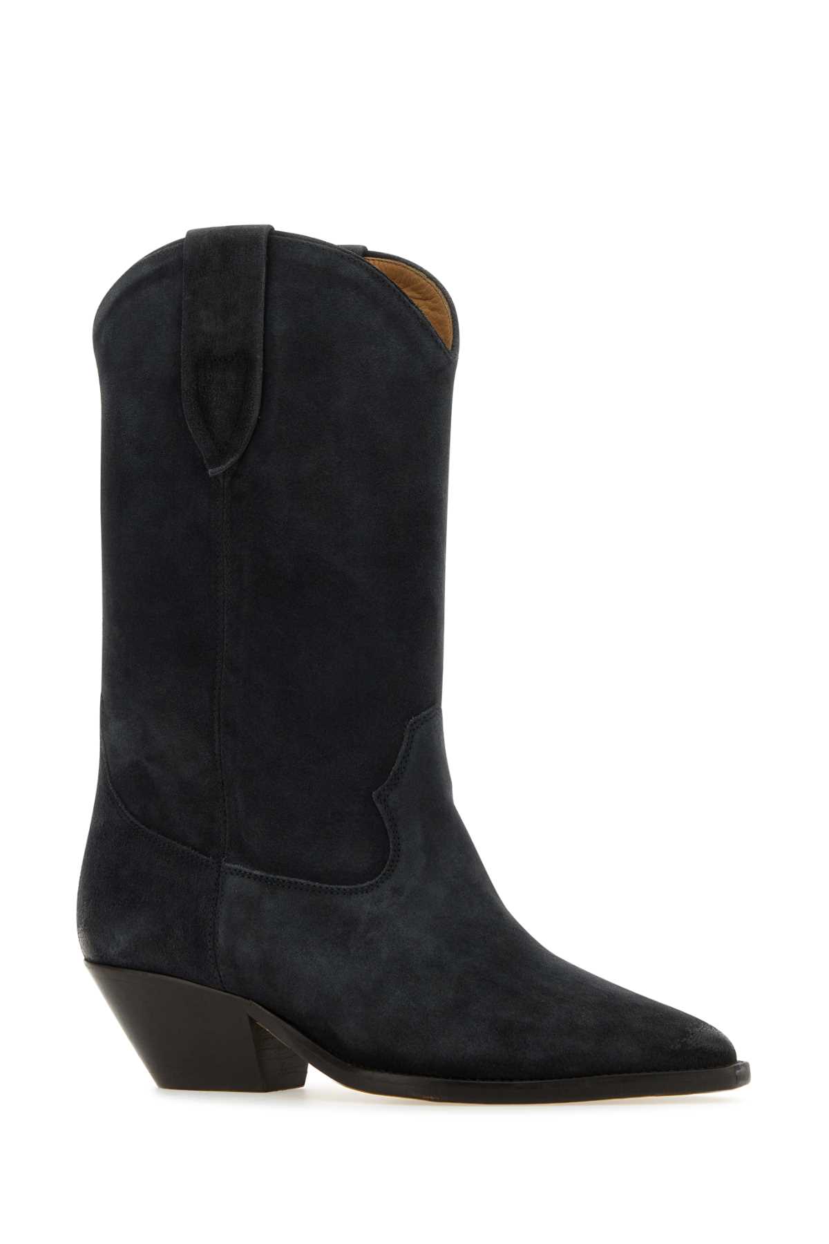 Shop Isabel Marant Slate Suede Washed Iconic S Ankle Boots In Fadedblack