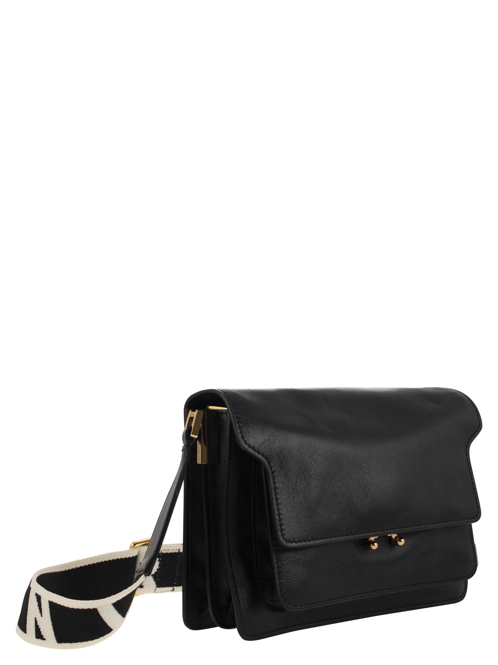 Shop Marni Trunk Soft - Medium Shoulder Bag In Black